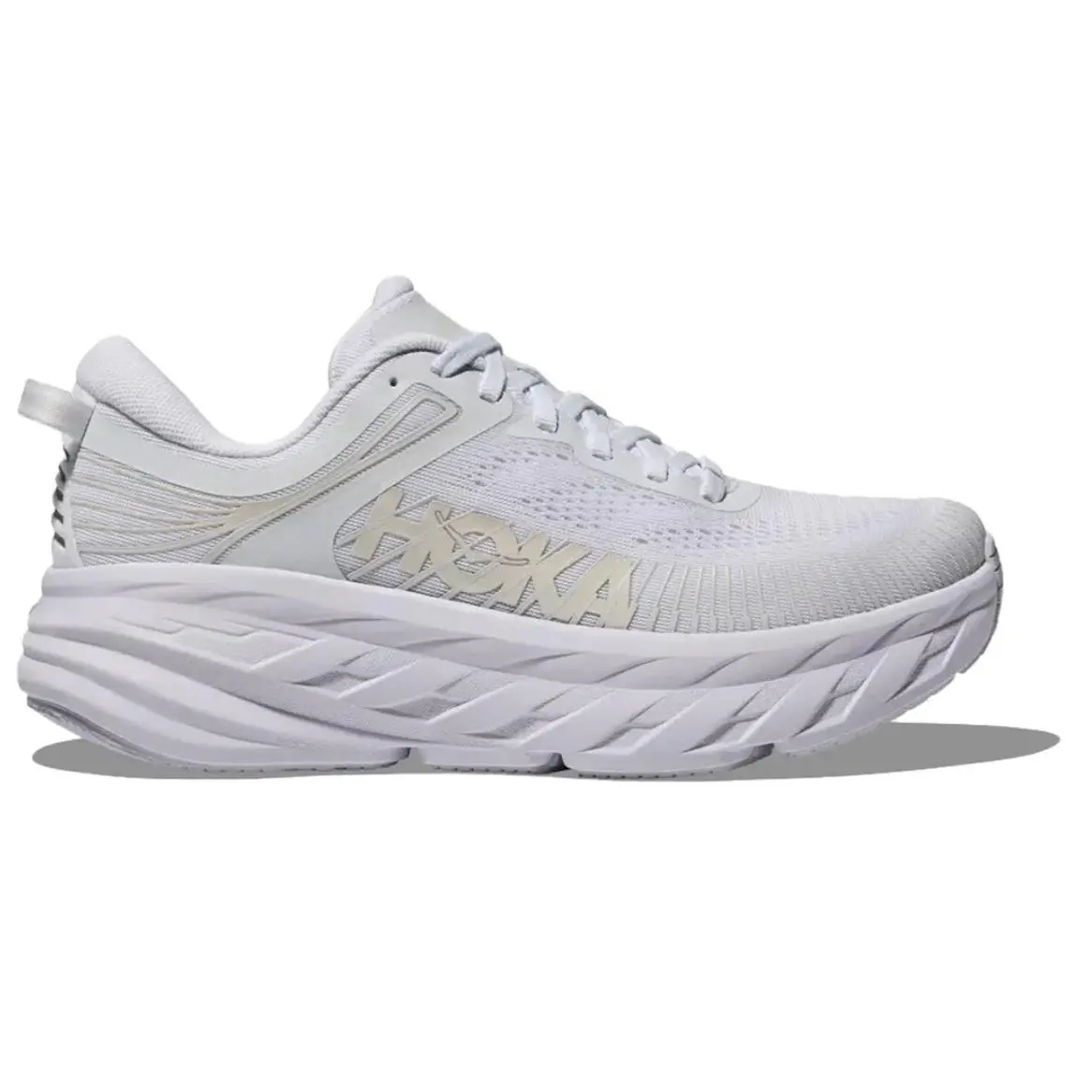 Hoka Men`s Bondi 7 Slip Resistant Sneaker White/ White 10 US