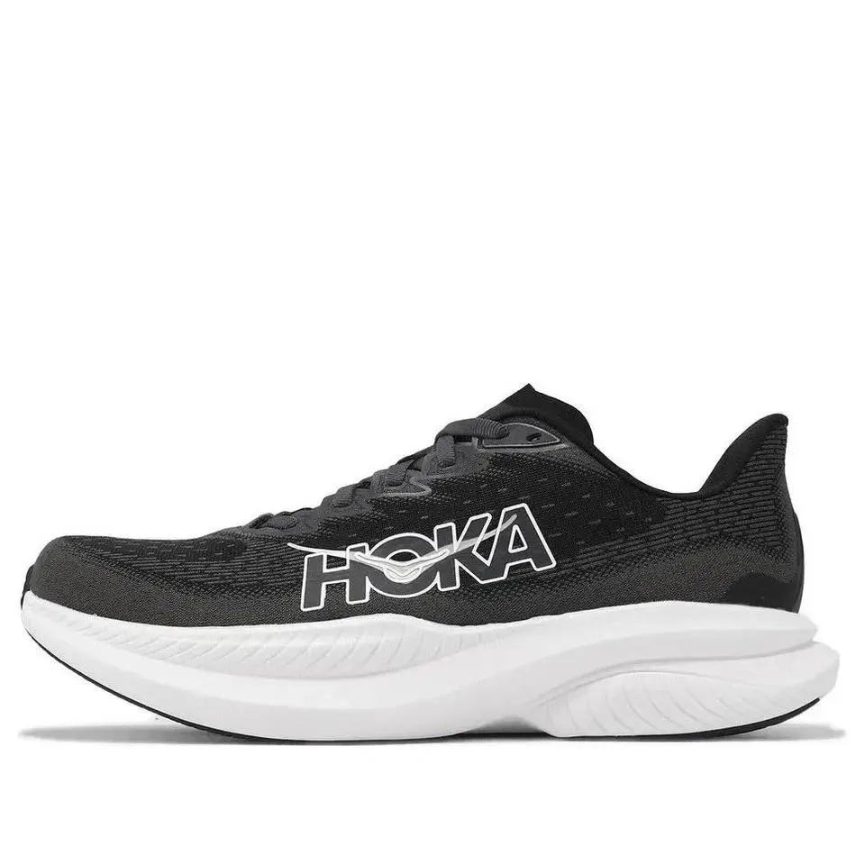 Men`s Hoka Mach 6 Black White US 9.5 2E Wide 1147833 Bwht