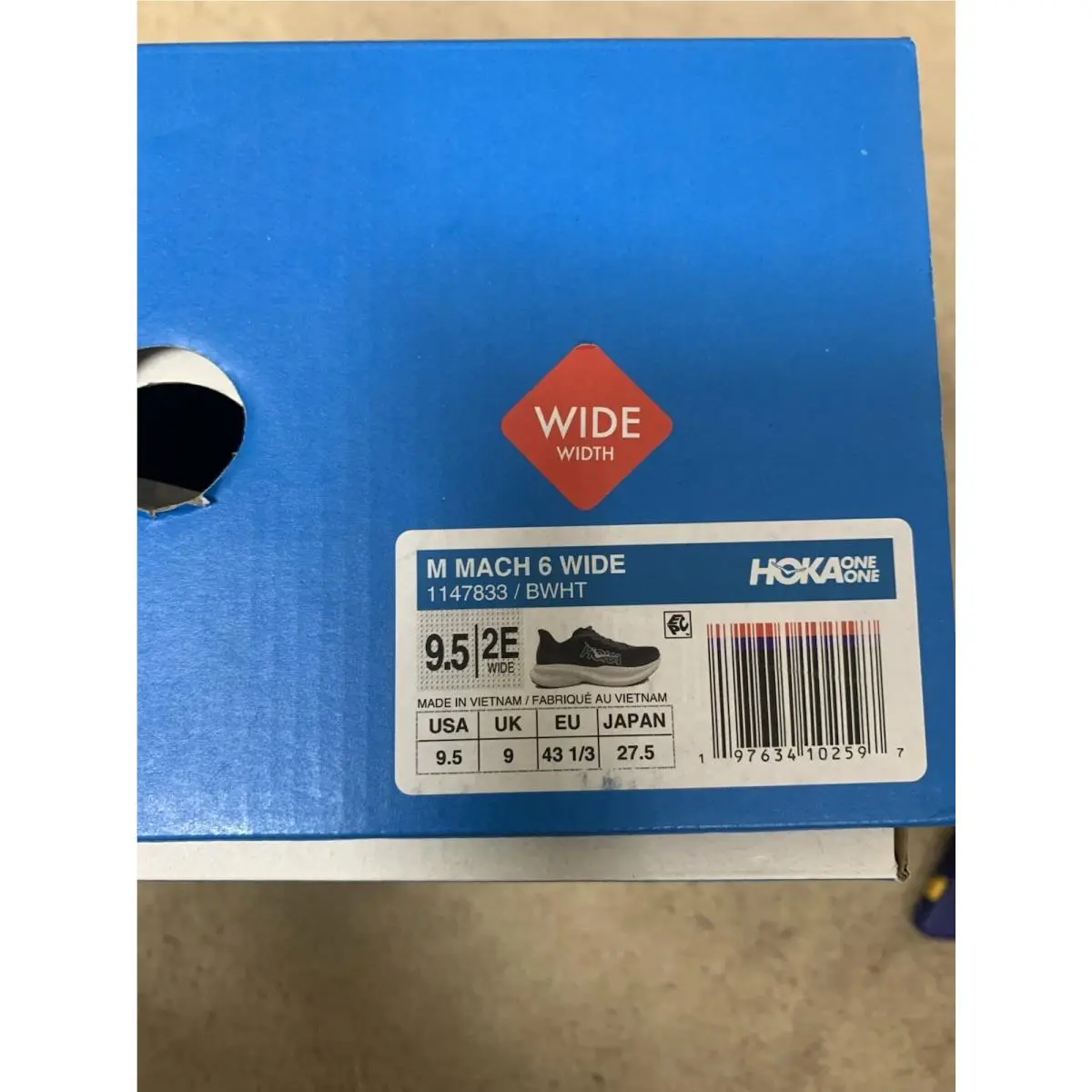 Hoka shoes - Mach 6 - Mach - 1147790/1147833-BWHT - Black (UPC: 197634102641) 8
