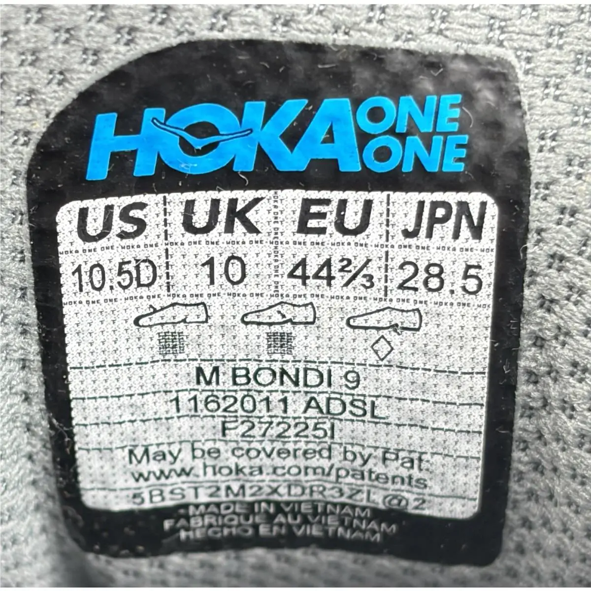 Hoka shoes - Hoka One One Bondi 9 - 1162011-ADSL - Asteroid Silver (UPC: 198605653902) 7
