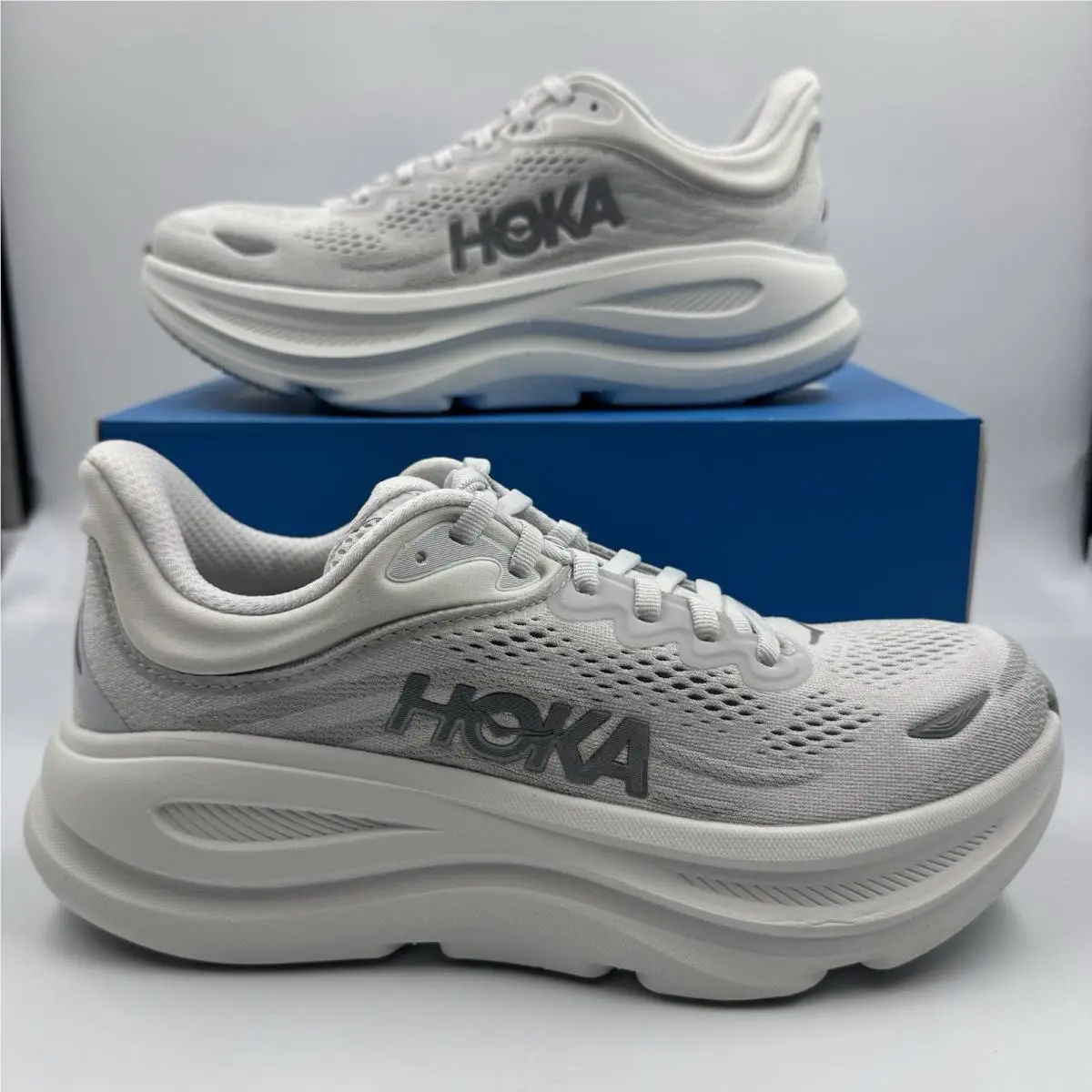 Hoka Bondi 9 Women’s Running Shoes Stardust/silver 1162012-SDSTS 7B