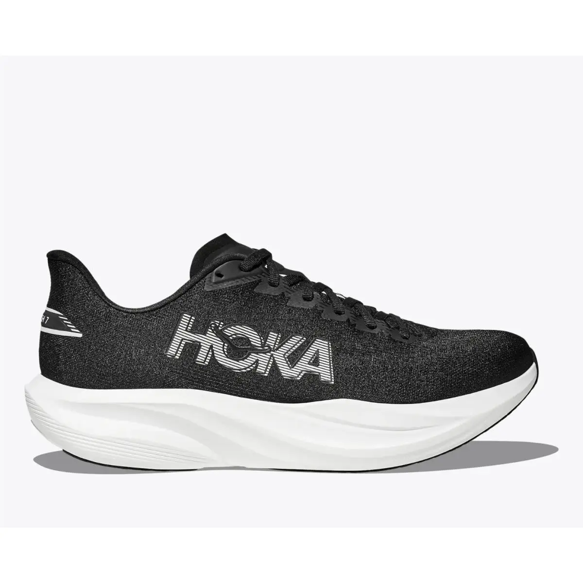 Hoka Mach 7 Men`s Size 11.5D Running Shoes Black/white Sneakers