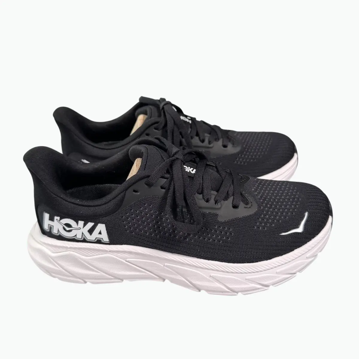 Hoka Arahi 7 Running Shoes Women`s 6B Black White Stability Sneakers 1147851BWHT