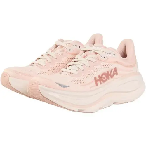 Hoka. Bondi 9 Women’s Running Shoes Rose Latte Rose Cream Size 7 Wide