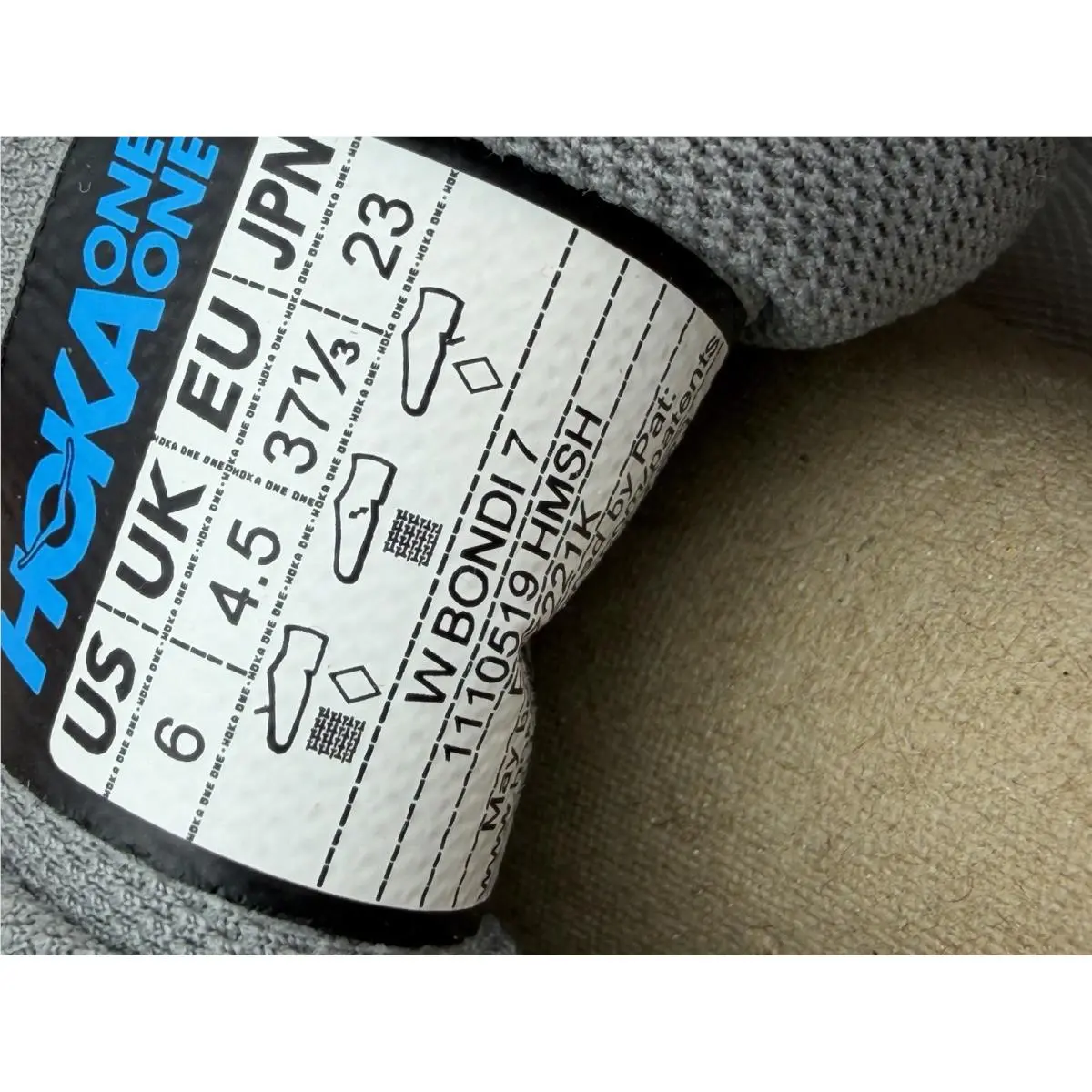 Hoka shoes - Hoka One One Bondi 7 - 1110519 HMSH - Gray 6