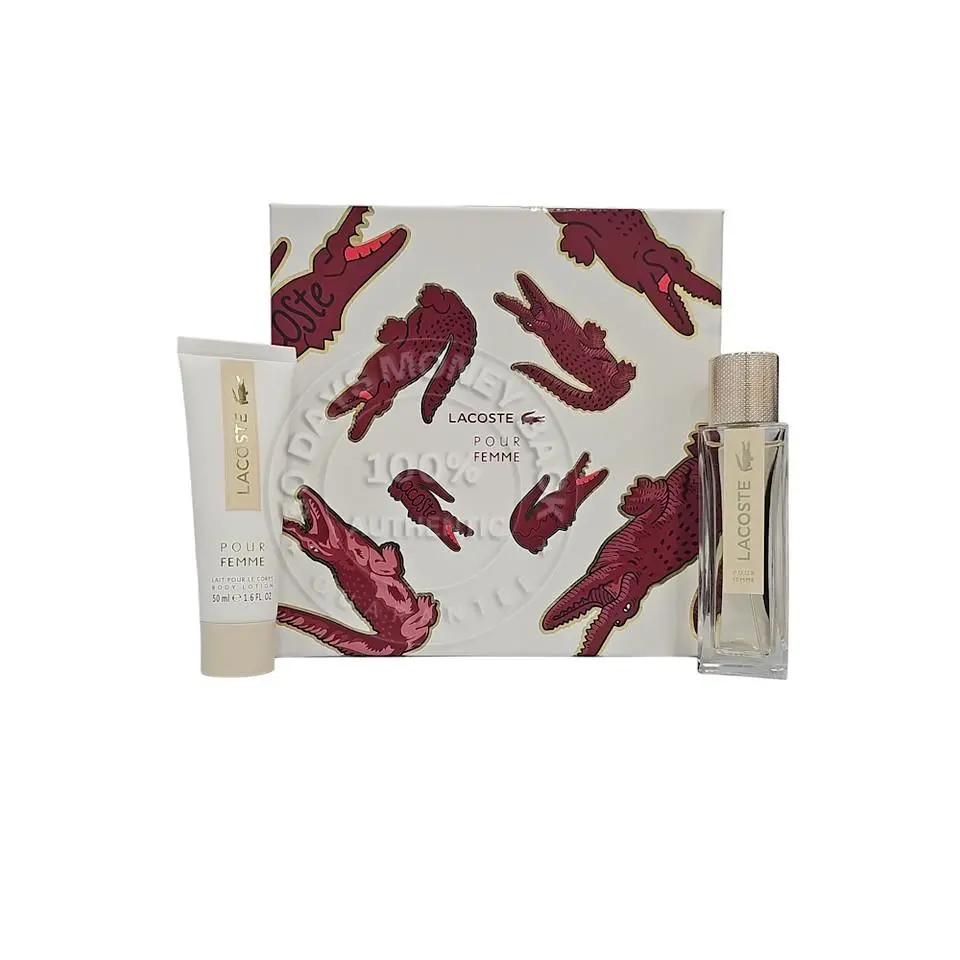 Lacoste Pour Femme 2 Pc Women`s Gift Set 1.6 oz Edp 1.6 oz Body Lotion