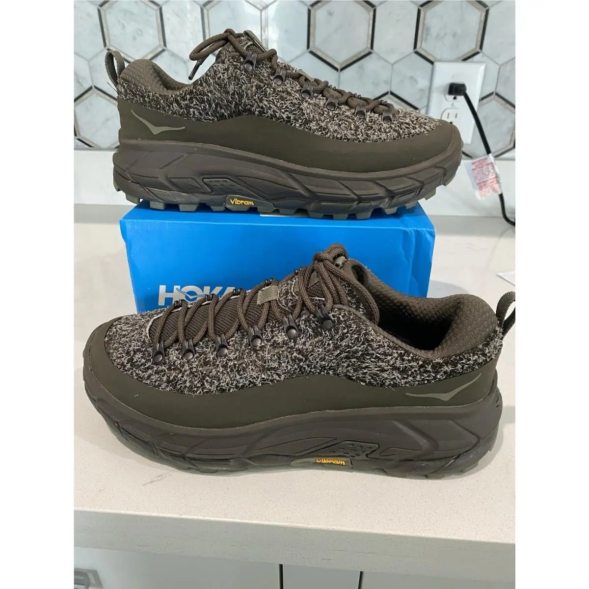 Mens Hoka Elite Terrain System Tor Summit Hiking Shoes Size 14