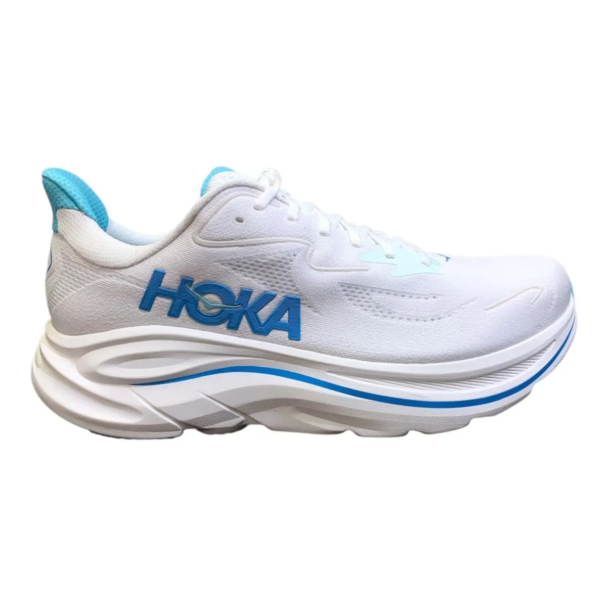 Hoka shoes - Clifton 10 - Clifton - White/Skyward Blue (UPC: 197634750606) 1