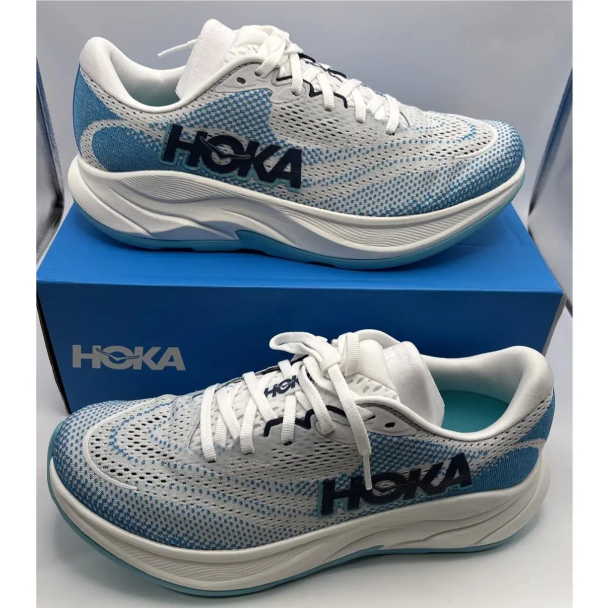 Hoka One One M Rincon 4 Frost Skyward Blue 1155130-FSK Mens 9.5D