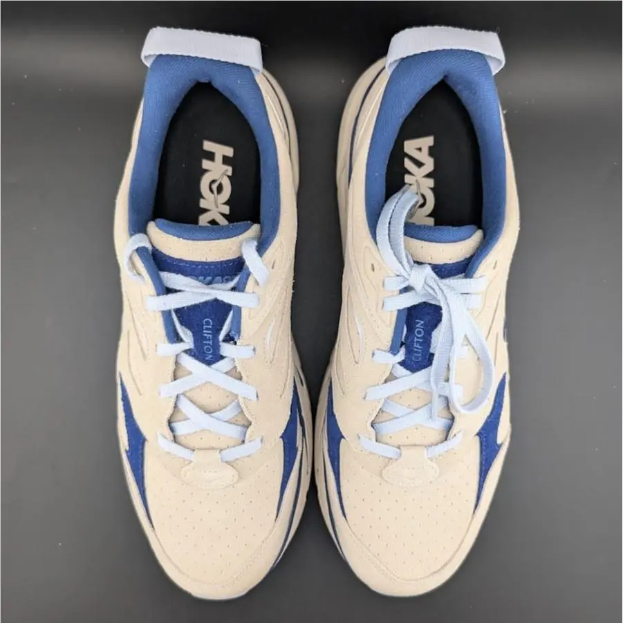 Hoka shoes - Hoka One One Clifton L Suede - 1122571/OTH - Gray / Blue (UPC: 197634054261) 9