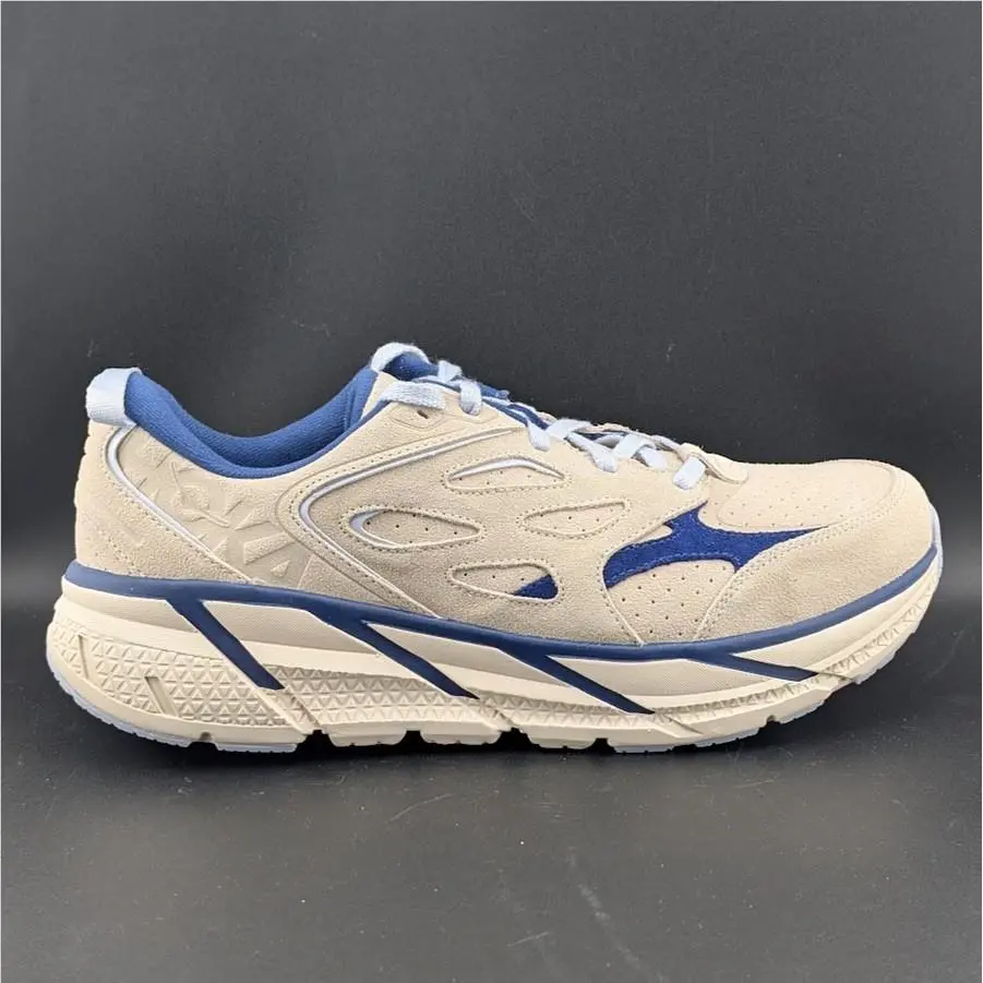 Hoka shoes - Hoka One One Clifton L Suede - 1122571/OTH - Gray / Blue (UPC: 197634054261) 0