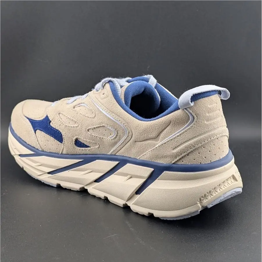 Hoka shoes - Hoka One One Clifton L Suede - 1122571/OTH - Gray / Blue (UPC: 197634054261) 3