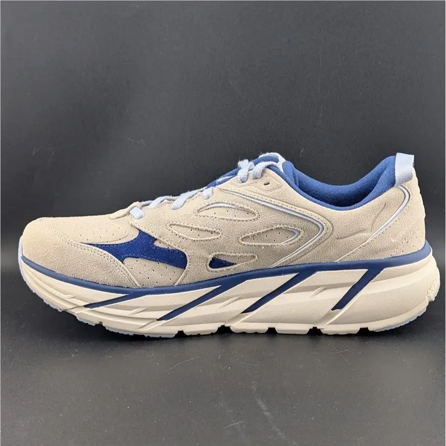 Hoka shoes - Hoka One One Clifton L Suede - 1122571/OTH - Gray / Blue (UPC: 197634054261) 4