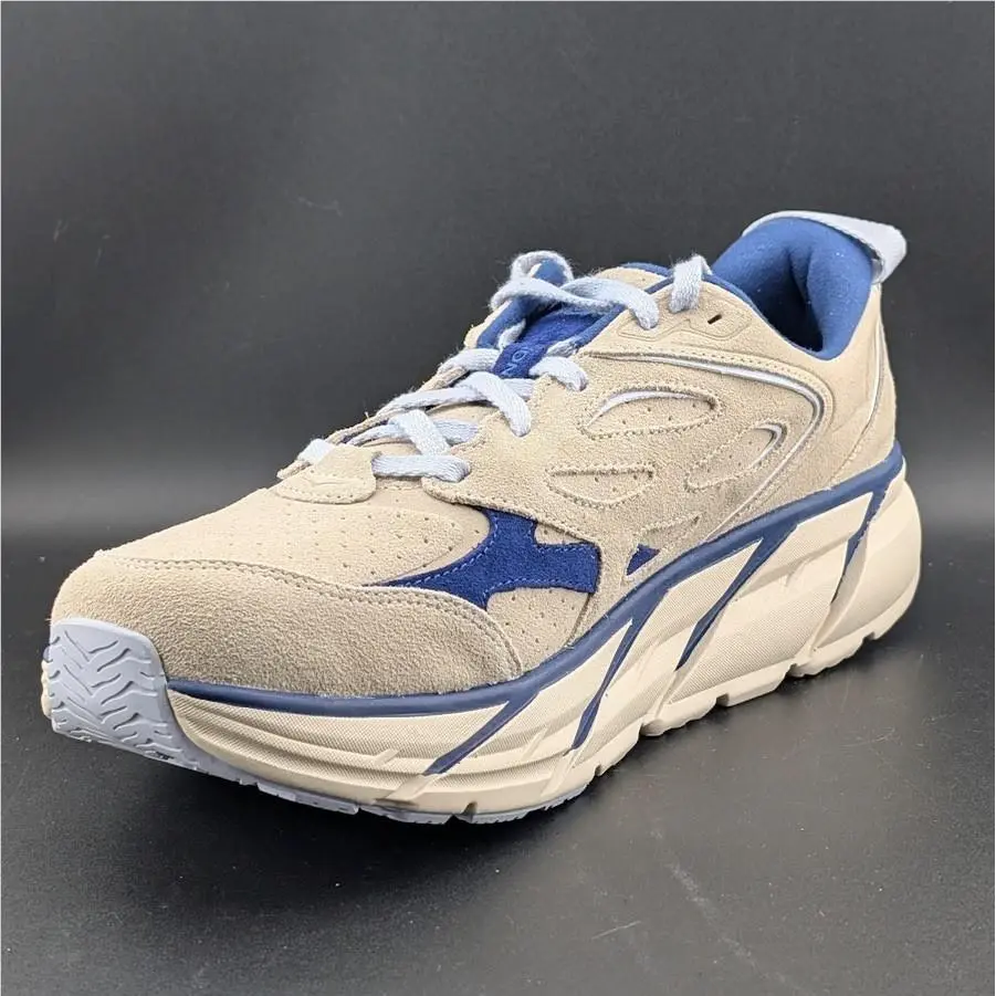 Hoka shoes - Hoka One One Clifton L Suede - 1122571/OTH - Gray / Blue (UPC: 197634054261) 5