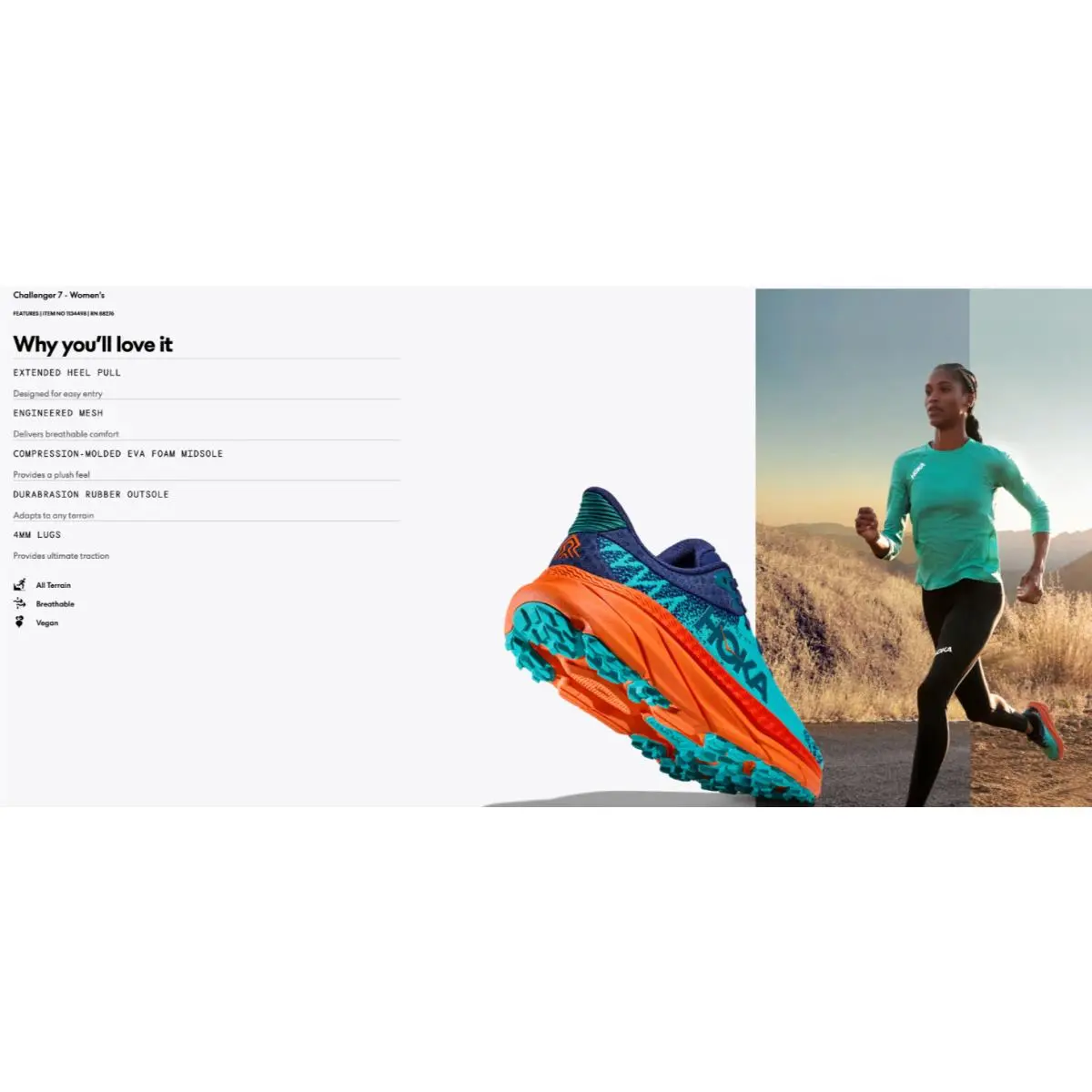 Hoka shoes - Hoka One One Challenger ATR 7 - 1134498 CVOR - Ceramic/ Vibrant Orange (UPC: 196565302892) 7