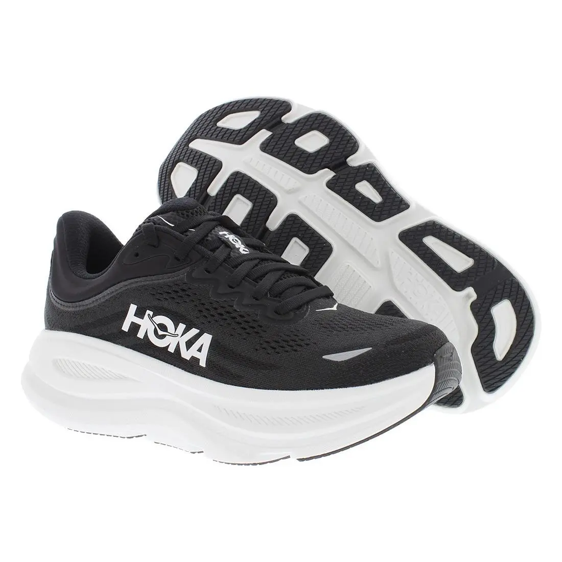 Hoka Bondi 9 Wide Womens Shoes Size 8.5 Color: Black/white