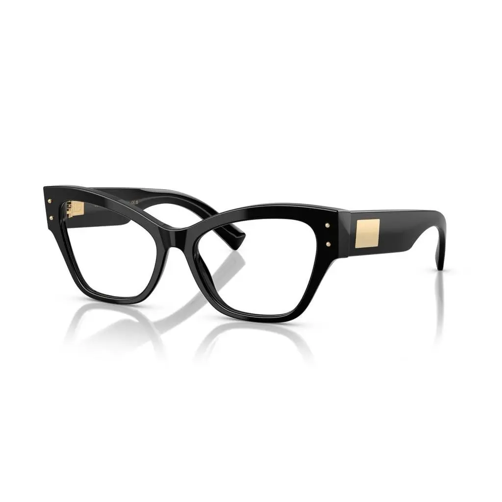 Dolce Gabbana DG3404 501 Eyeglasses 54mm Black / Clear Demo Lens