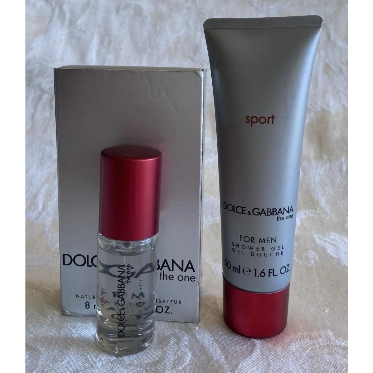 Dolce Gabbana The One Sport Edt Spray Men 8ml Travel Size Shower Gel 1.6 Oz