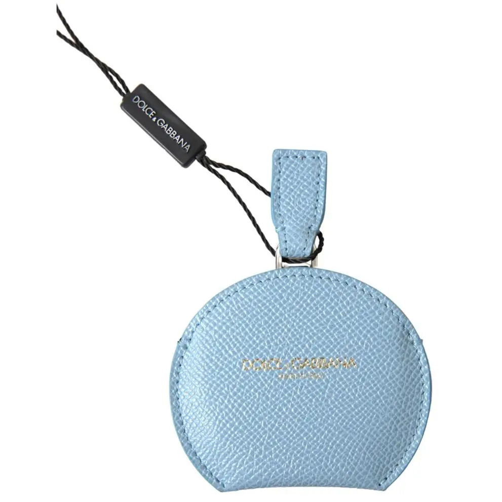Dolce Gabbana Light Blue Calfskin Leather Mirror Holder