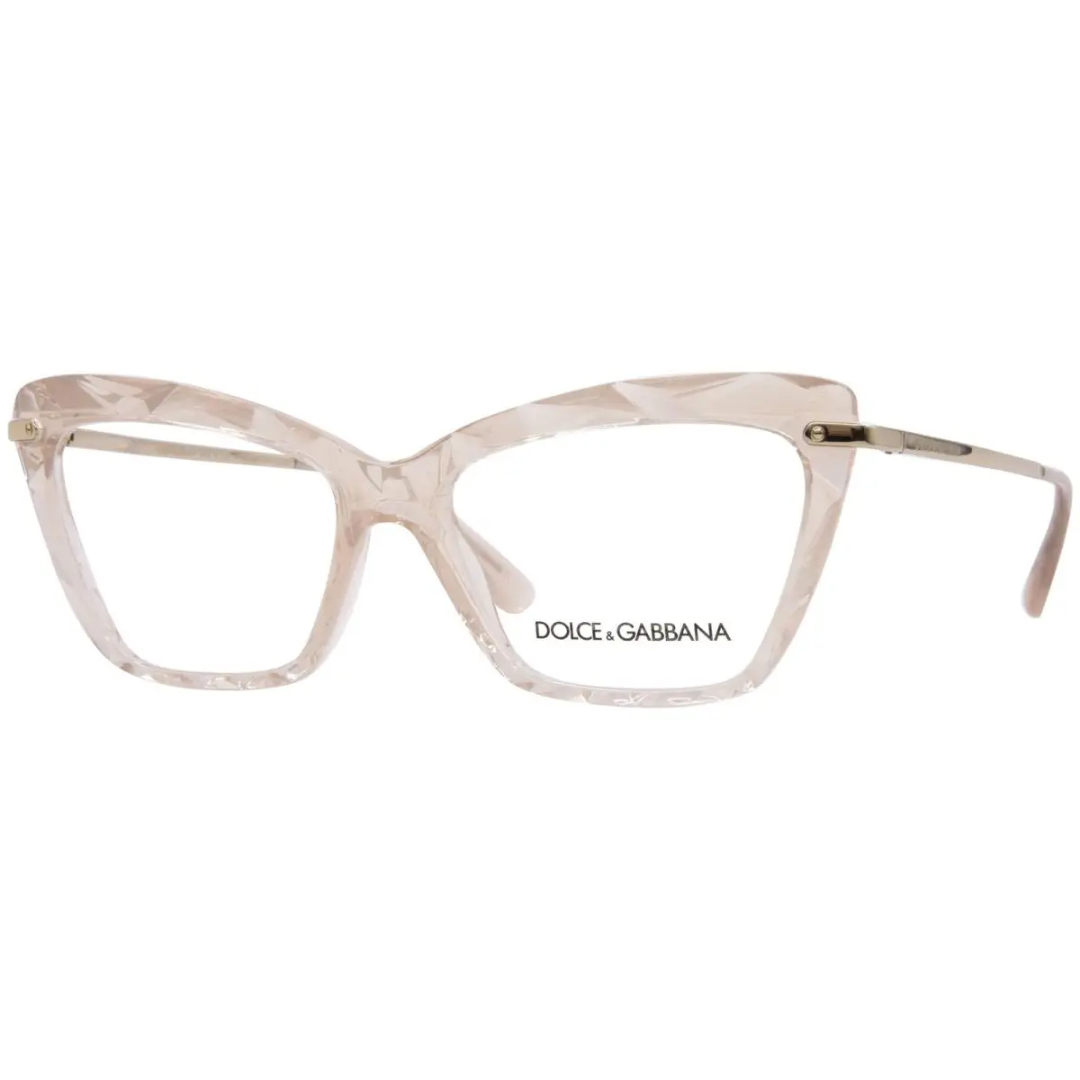 Dolce Gabbana DG5025 3432 Eyeglasses Women`s Transparent Camel Full Rim 53mm