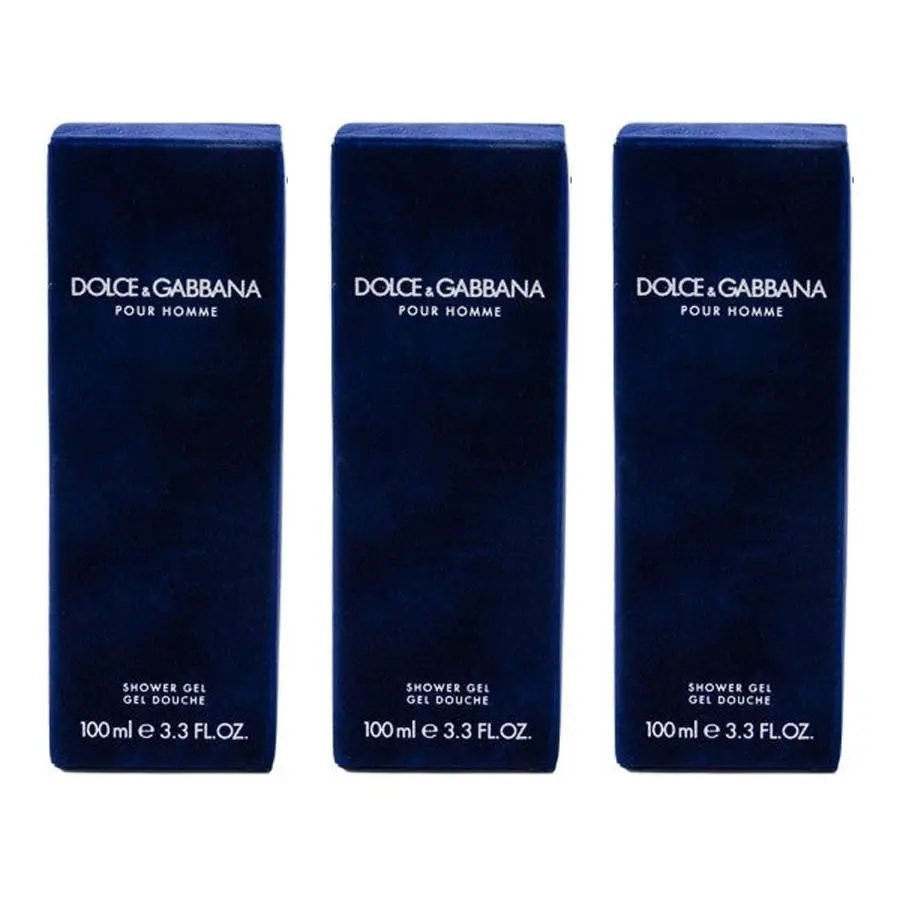 D G Pour Homme Shower Gel by Dolce Gabbana 100ml / 3.3 oz 3-pk