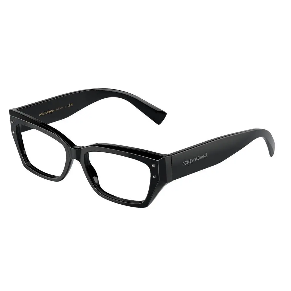 Dolce Gabbana DG3387 501 Eyeglasses 53mm Black / Clear Demo Lens