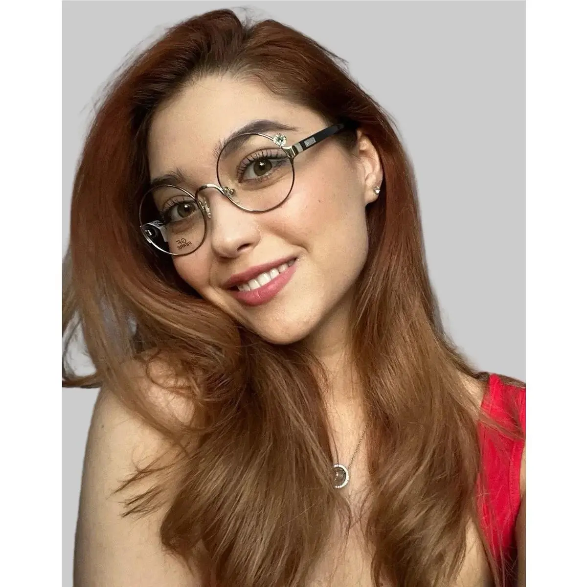 Women`s Eyeglasses Frame GFFDD93 005 Round Gold 48mm by Gianfranco Ferre