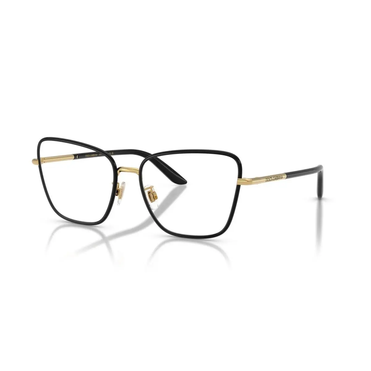 Dolce Gabbana DG1359 1334 Eyeglasses 57mm Gold Black / Clear Demo Lens
