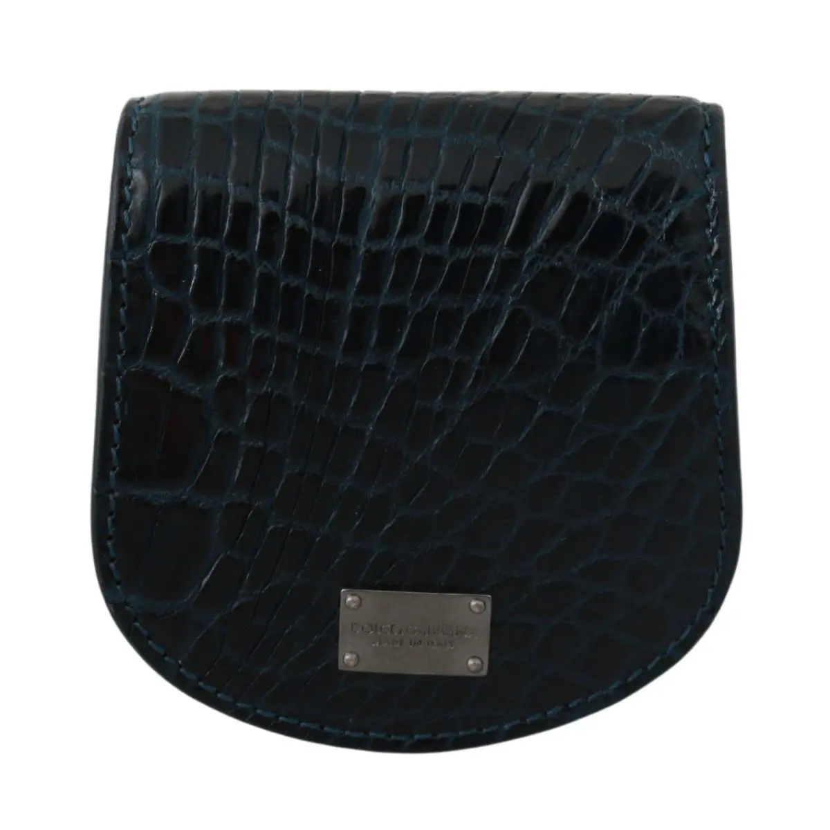 Dolce Gabbana Blue Exotic Skins Condom Case Holder Pocket