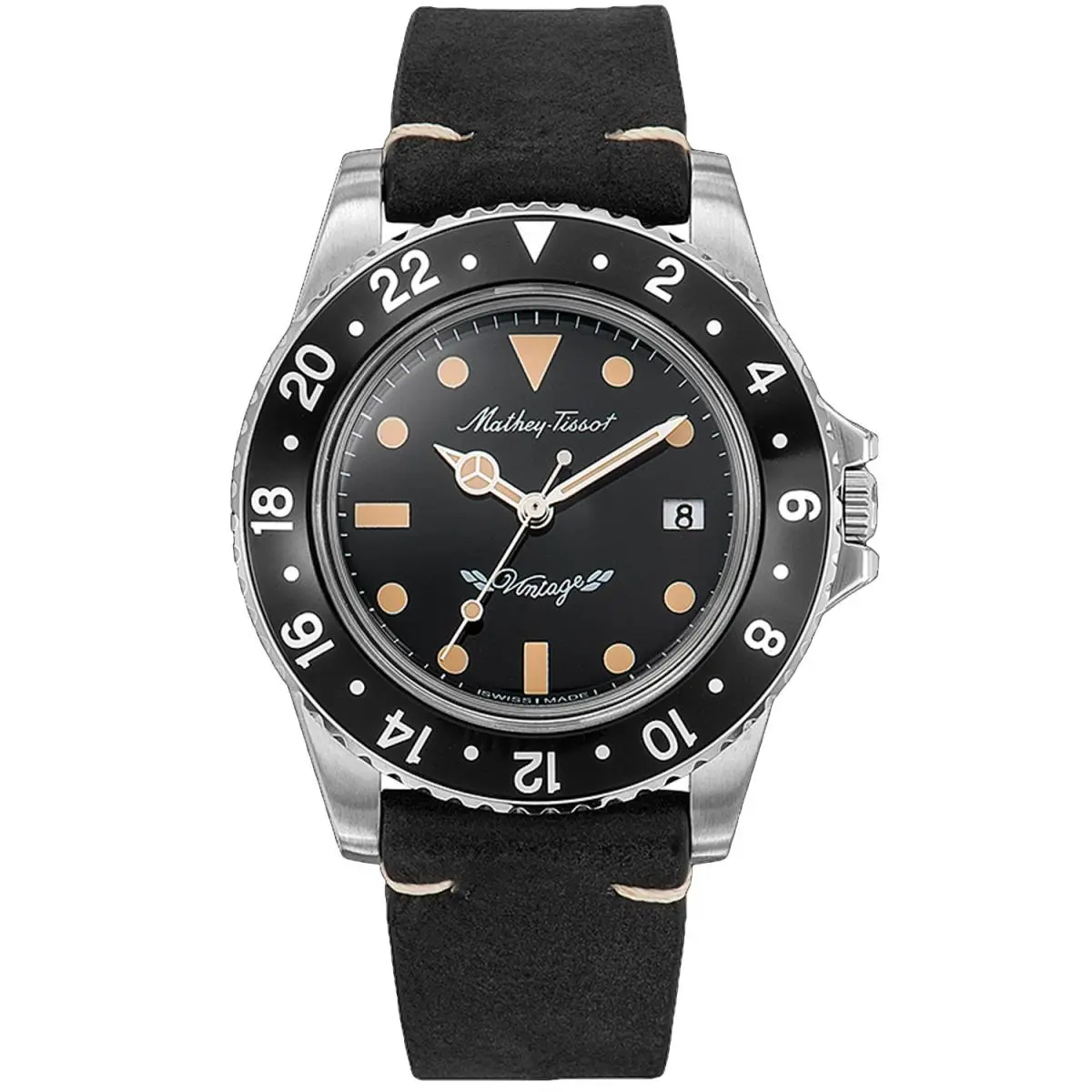 Mathey  Men`s Vintage Black Dial Watch - H900ALN by Tissot