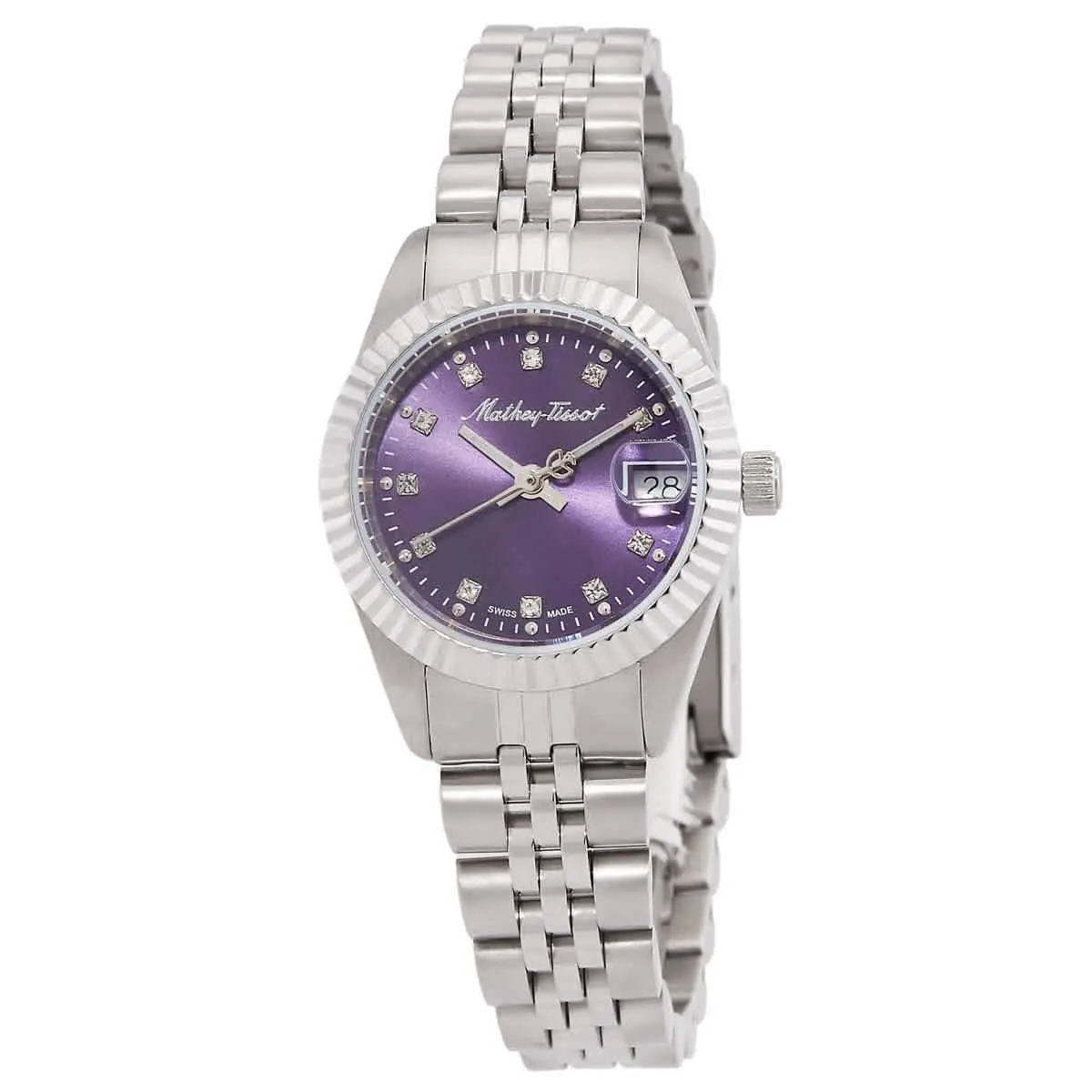 Mathey-tissot Mathy II Quartz Purple Dial Ladies Watch D710APU
