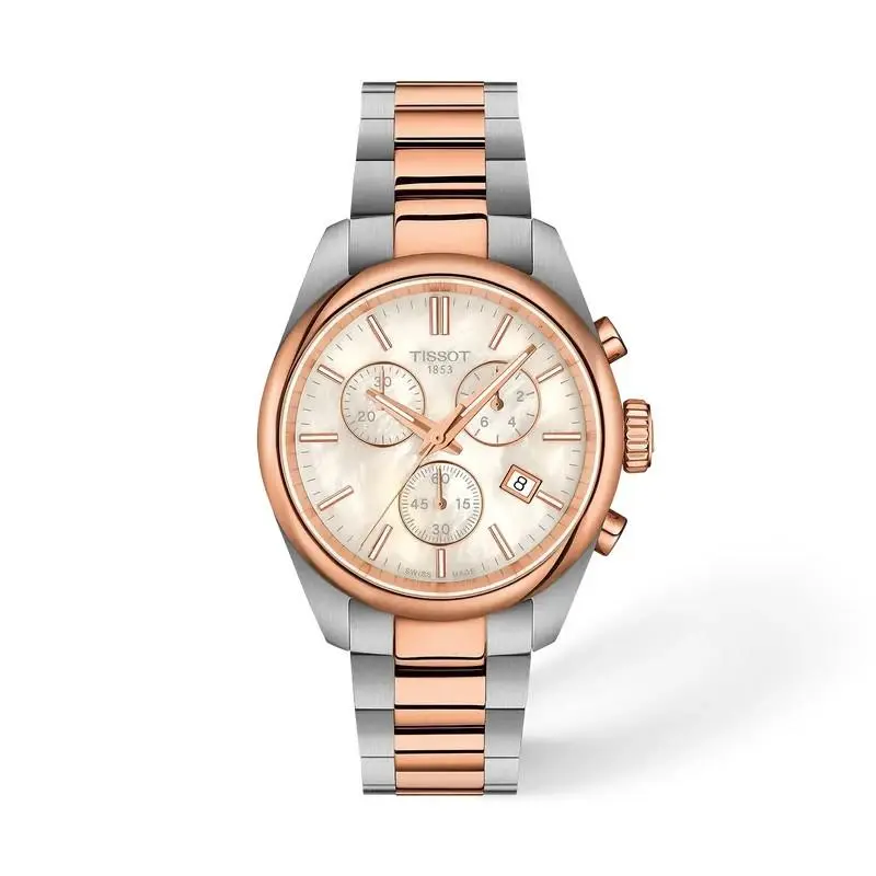 Tissot PR 100 36mm White Mother of Pearl Two Toned Steel Watch T1502172211100
