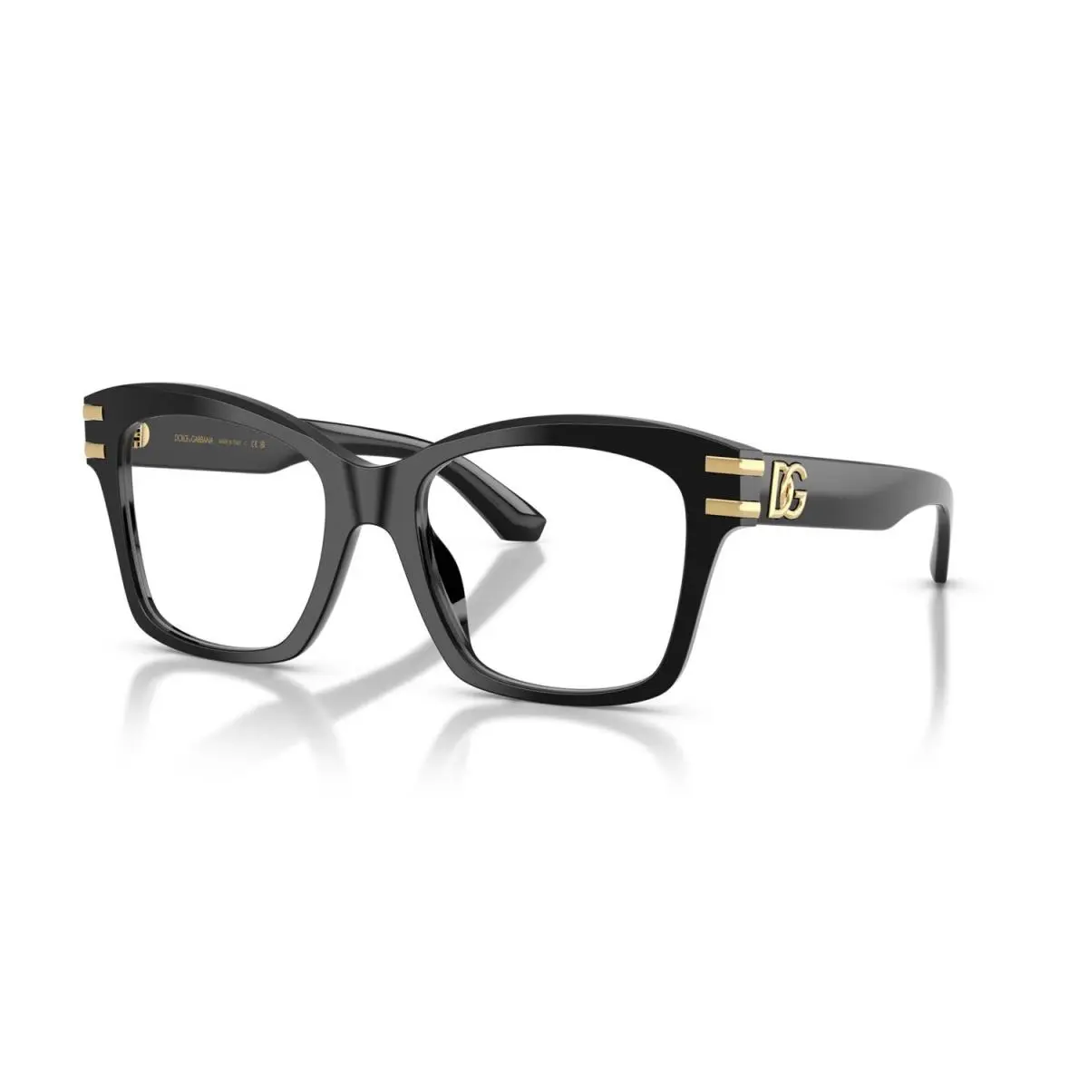 Dolce Gabbana DG3419 501 Square Eyeglasses 54mm Black / Clear Demo Lens