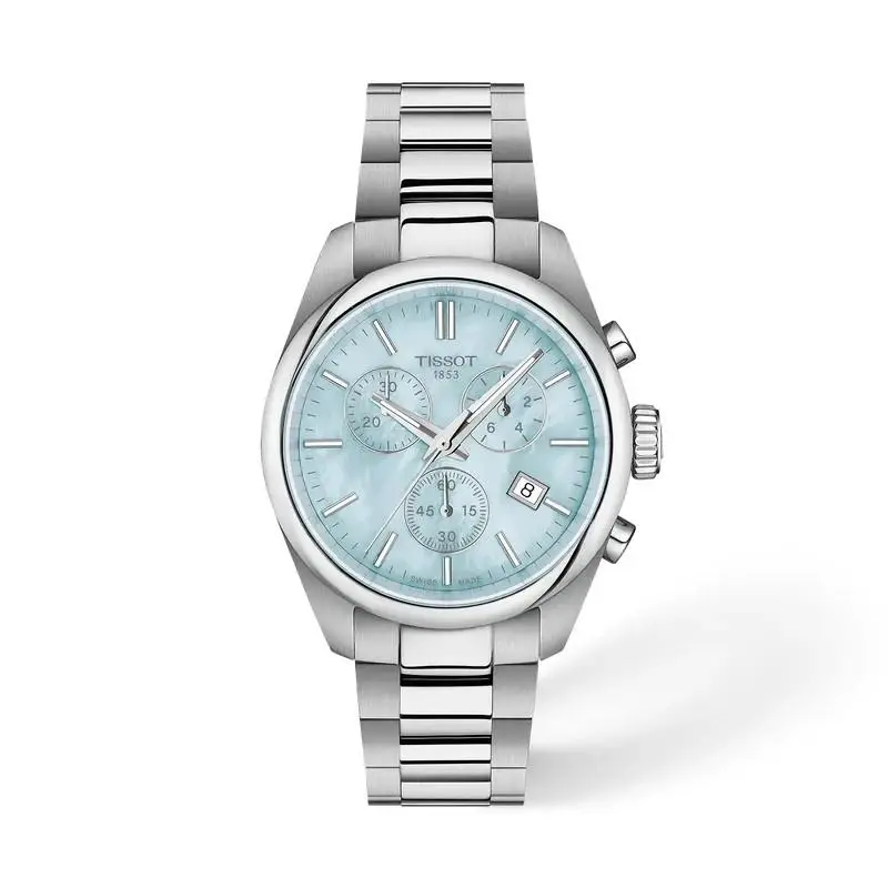 PR 100 36mm Blue Mother of Pearl Stainless Steel Watch T1502171113100 by Tissot