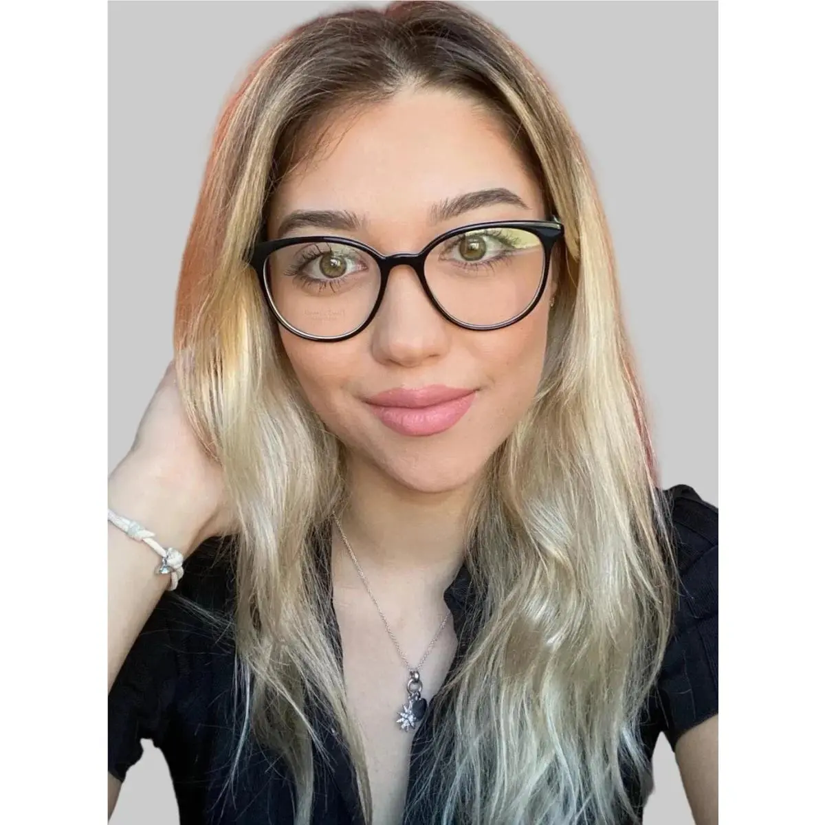 Paul Smith Black Women`s Eyeglasses Frame 52mm Cat Eye Round