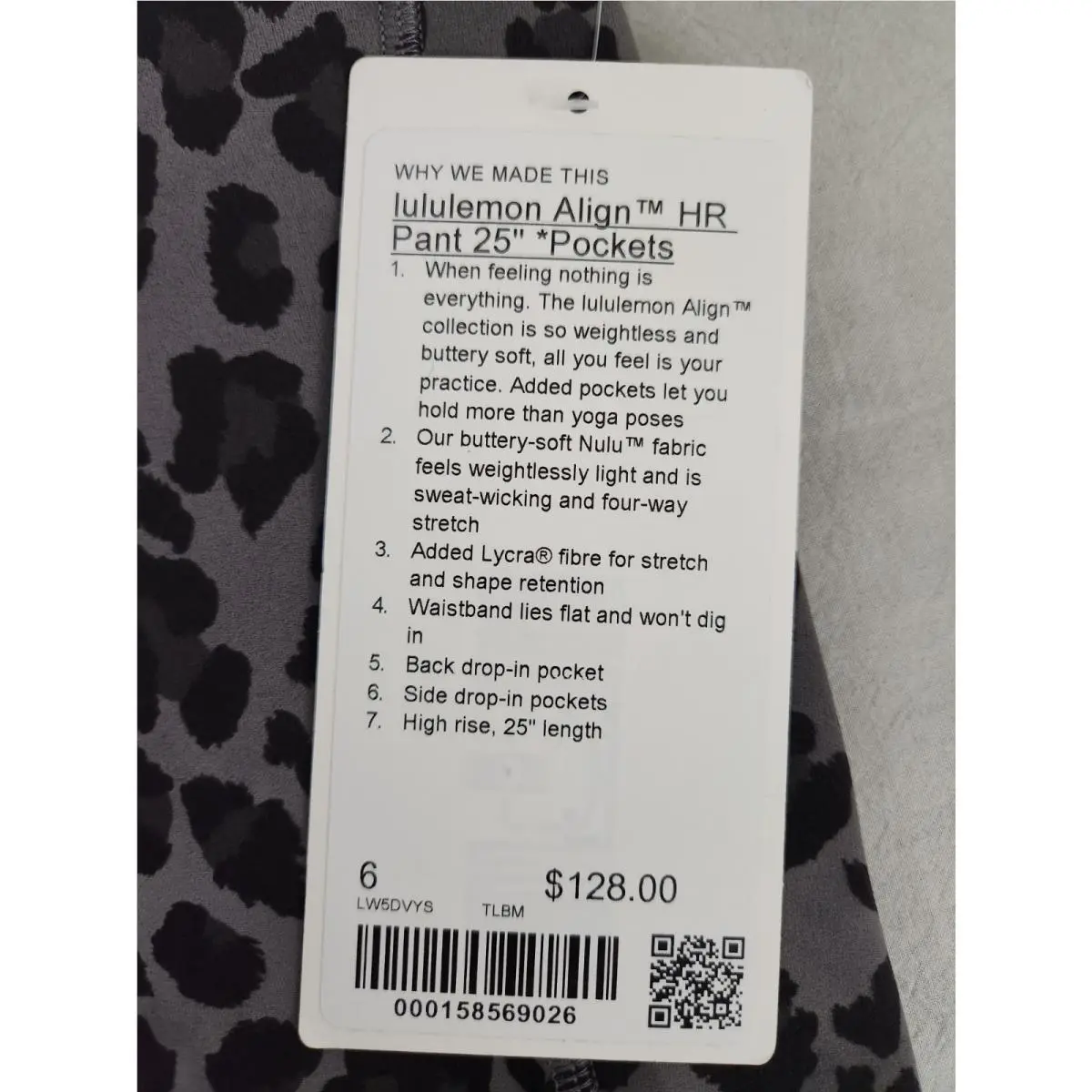 Lululemon clothing - True leopard black multi 2