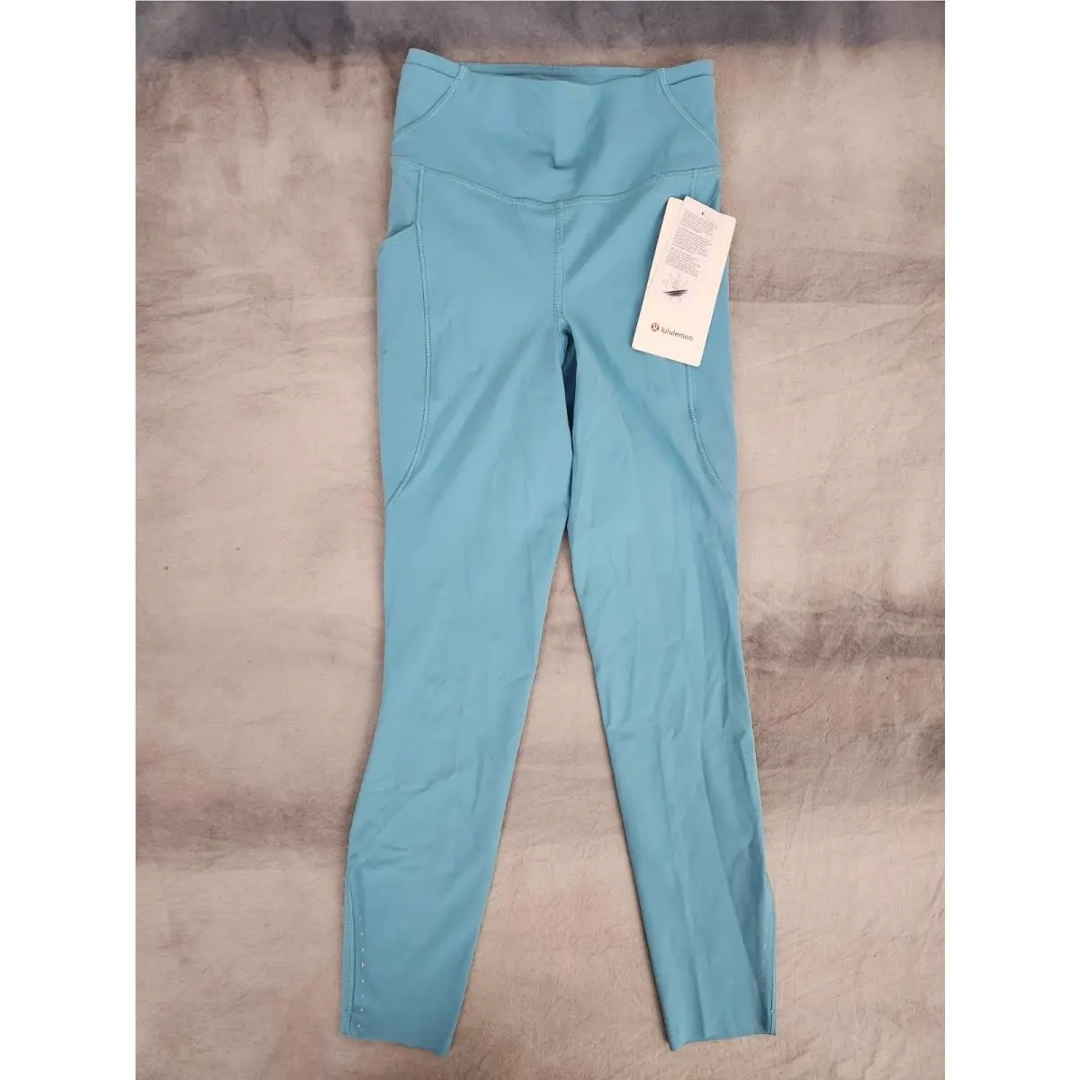 Lululemon Fast Free HR Tight 25 Pockets Washed Blue Women`s Size 4 LW5FARS