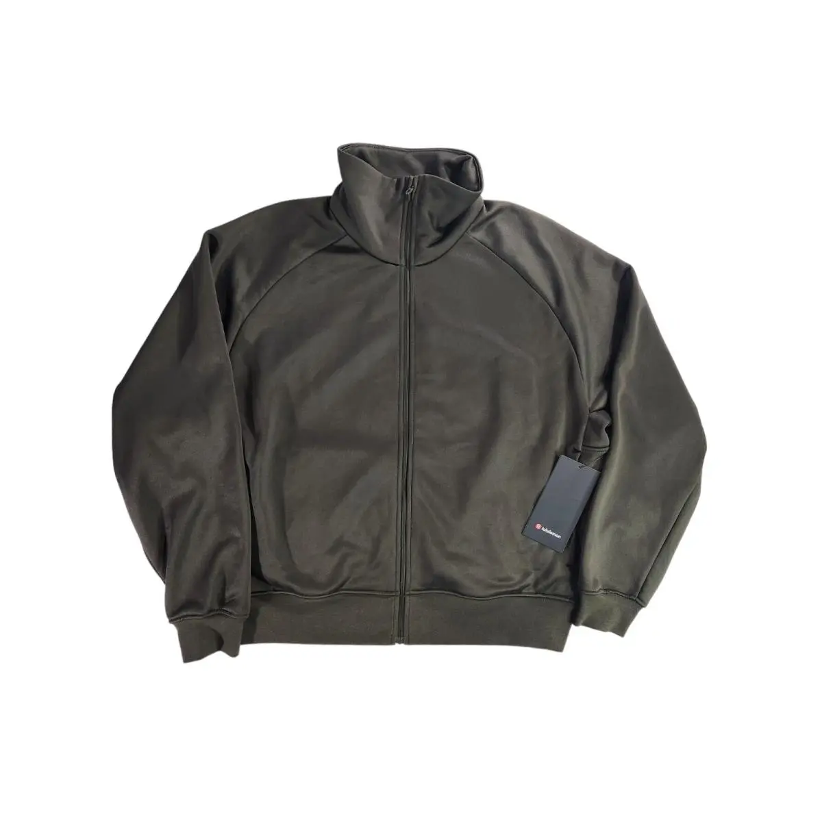 Lululemon Fleece Training Track Dark Olive Full Zip Jacket Men`s Size Medium