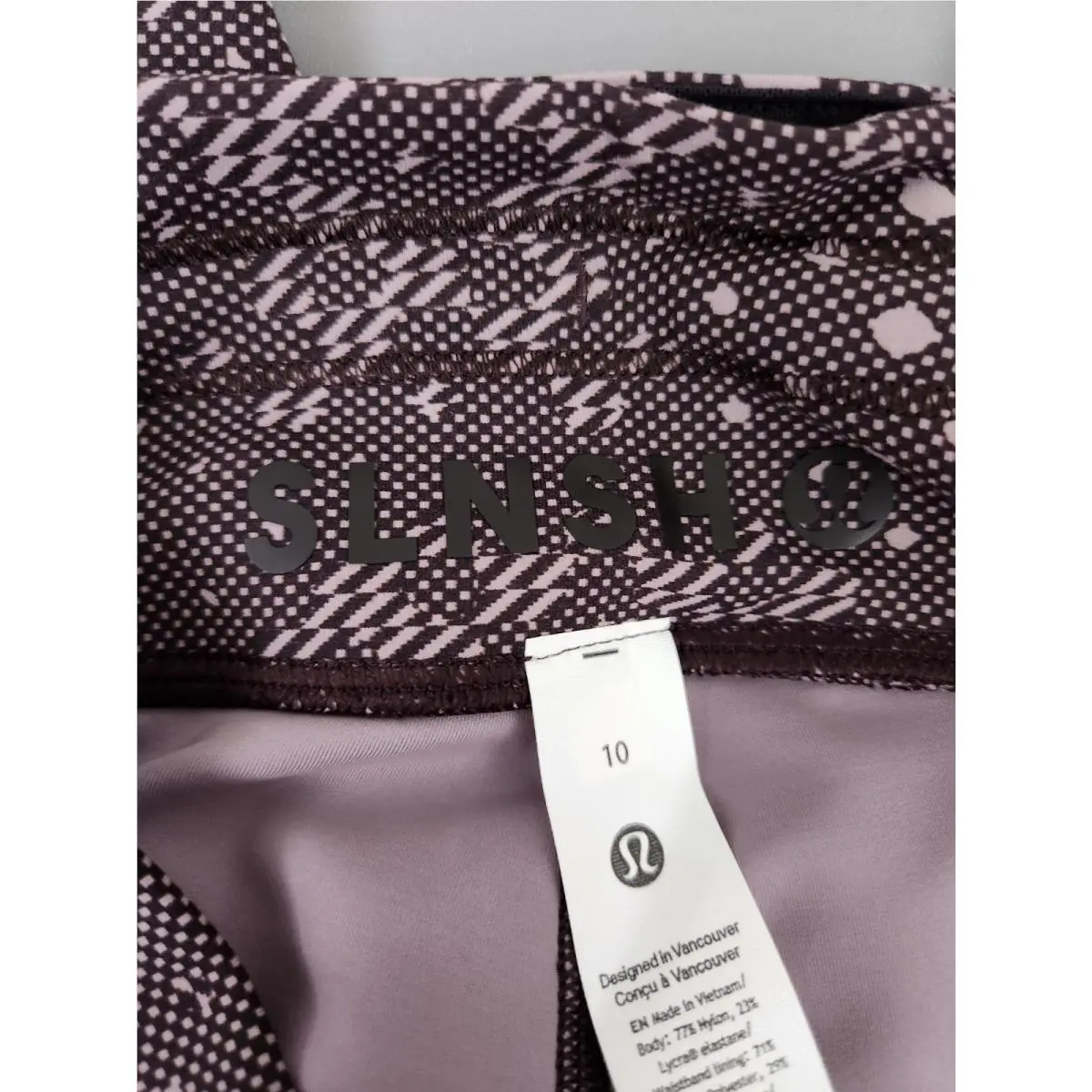 Lululemon clothing - From Afar Black Sable Verbena 7