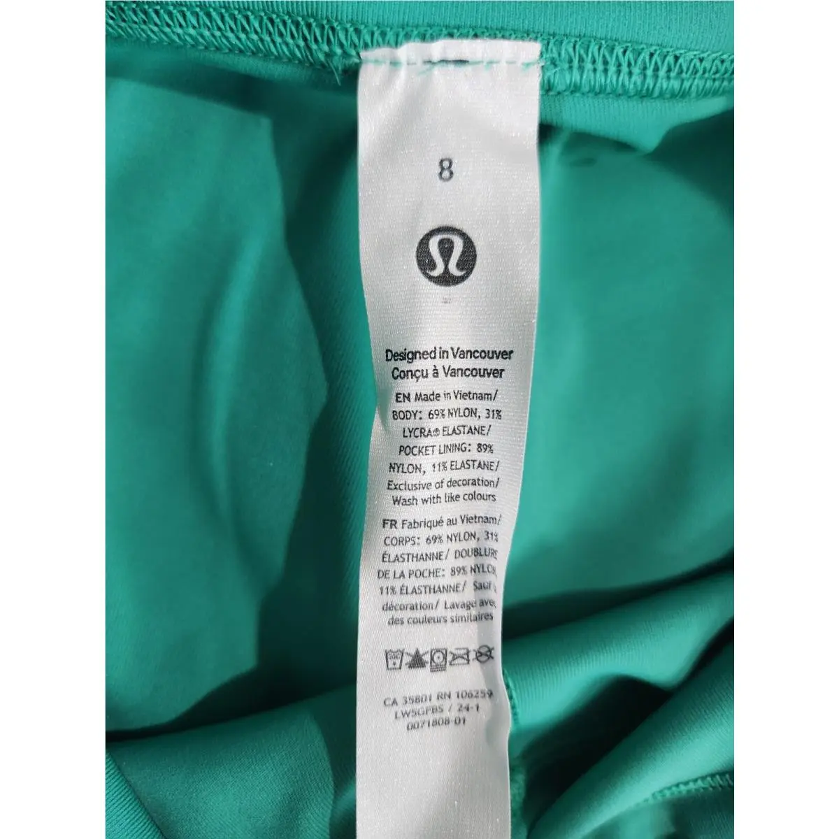 Lululemon clothing - Maldives Green 8