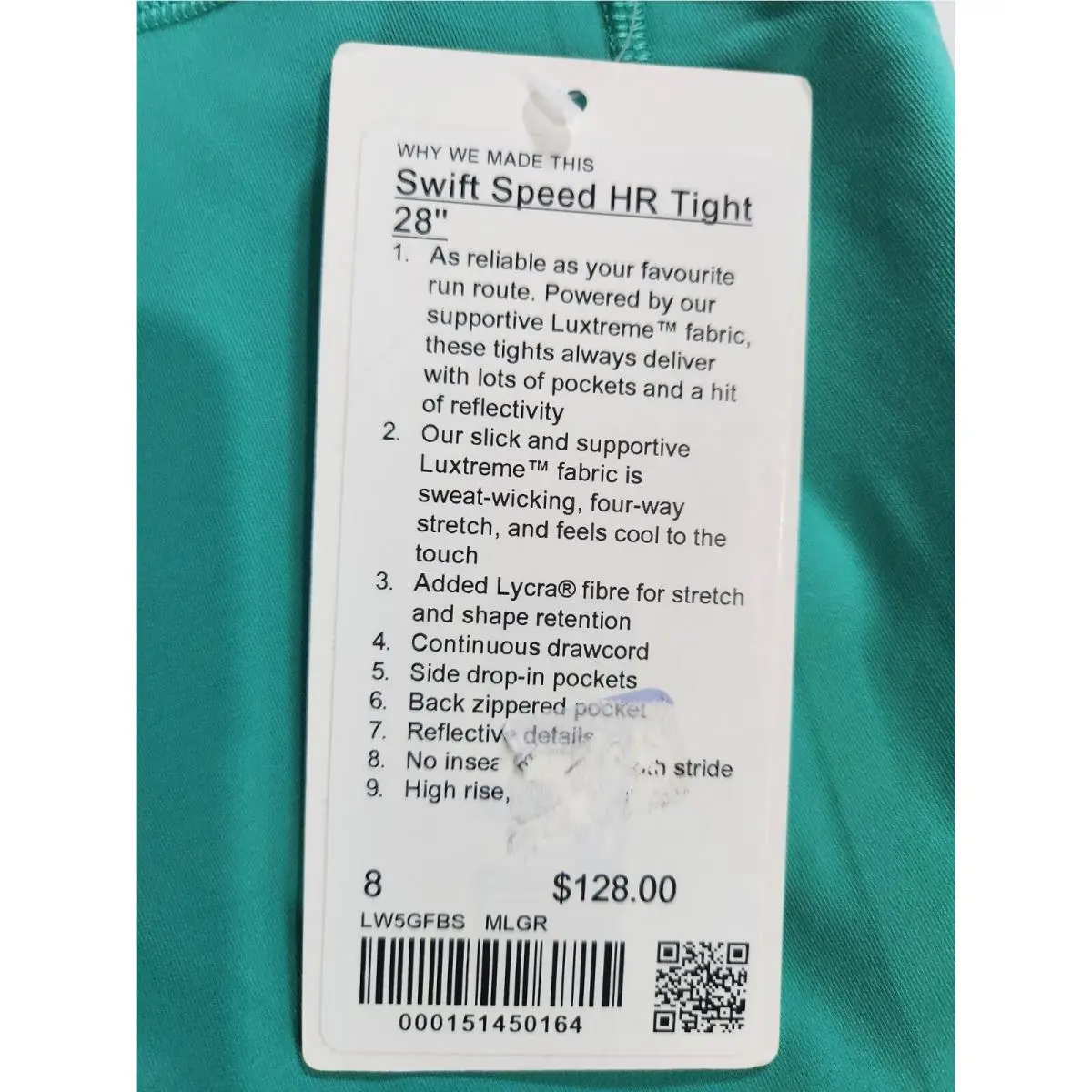 Lululemon clothing - Maldives Green 7