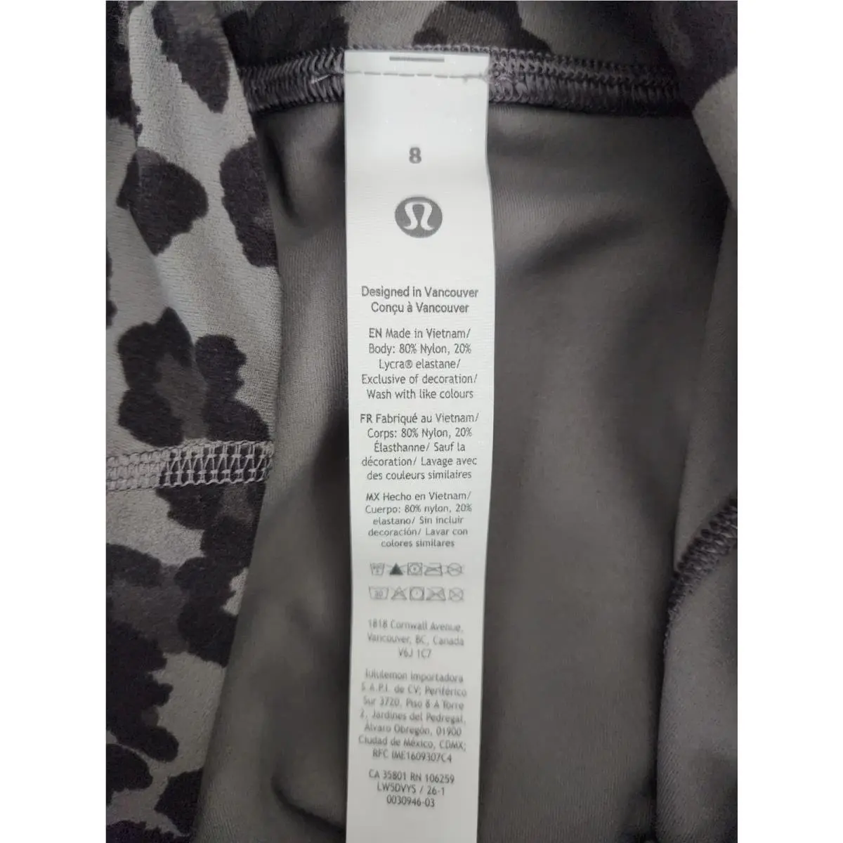 Lululemon clothing - True leopard black multi 6