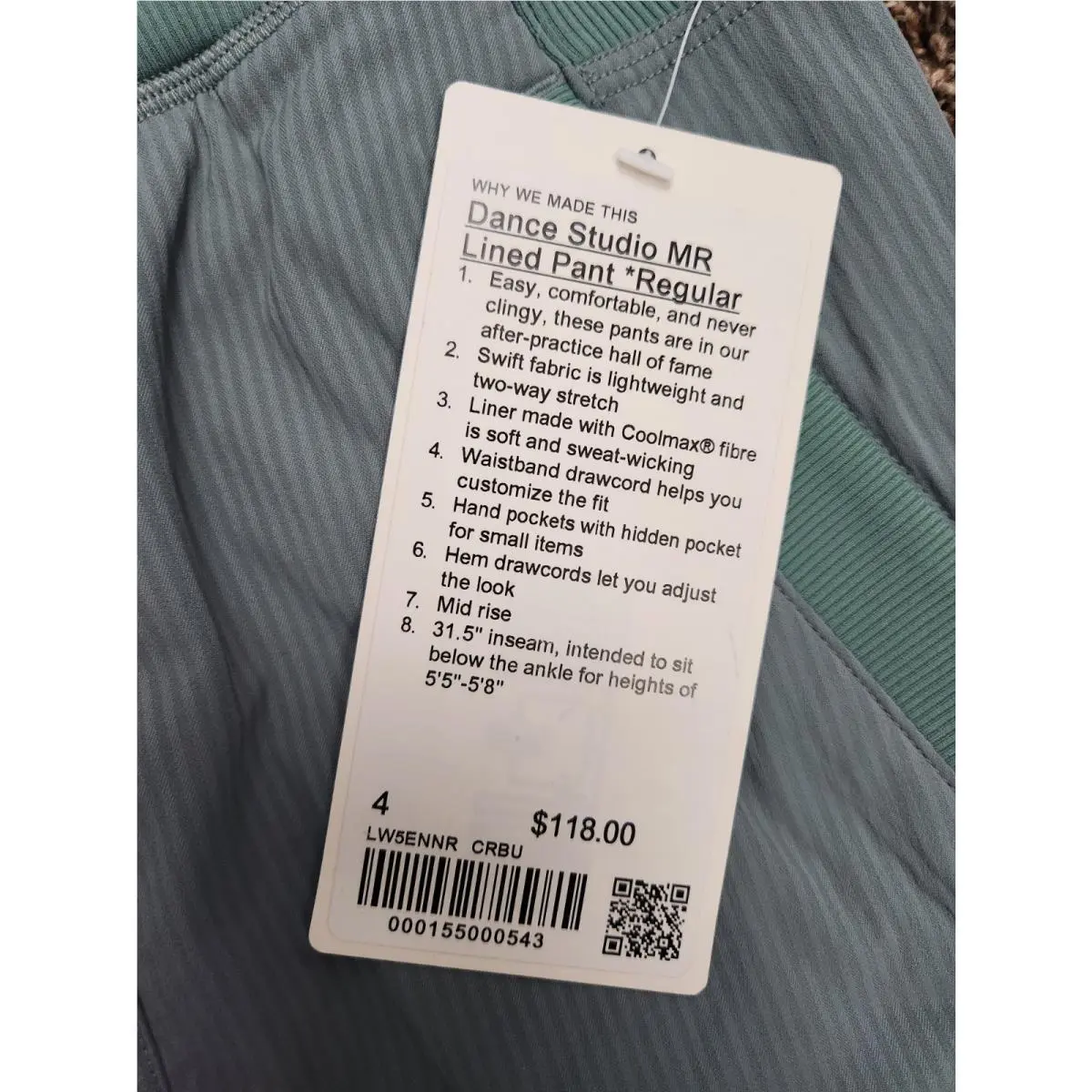 Lululemon clothing - Crater Blue 4