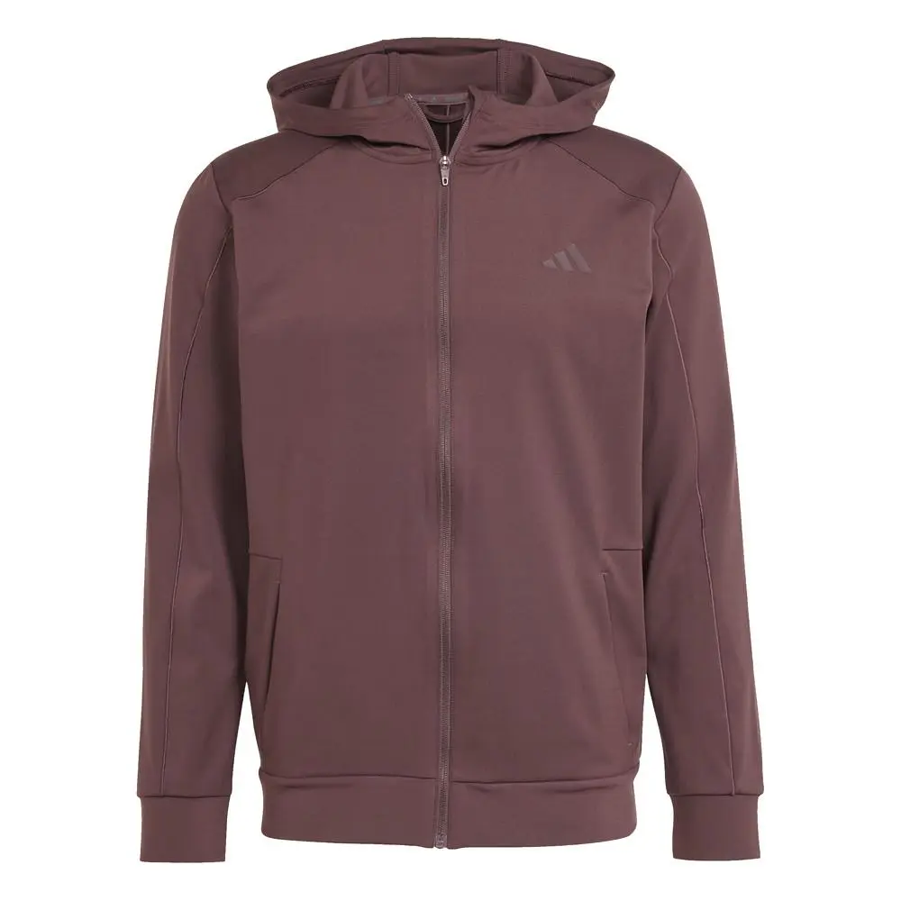 Adidas Puremotion Full Zip Hoodie Mens Red Casual Outerwear JI8241