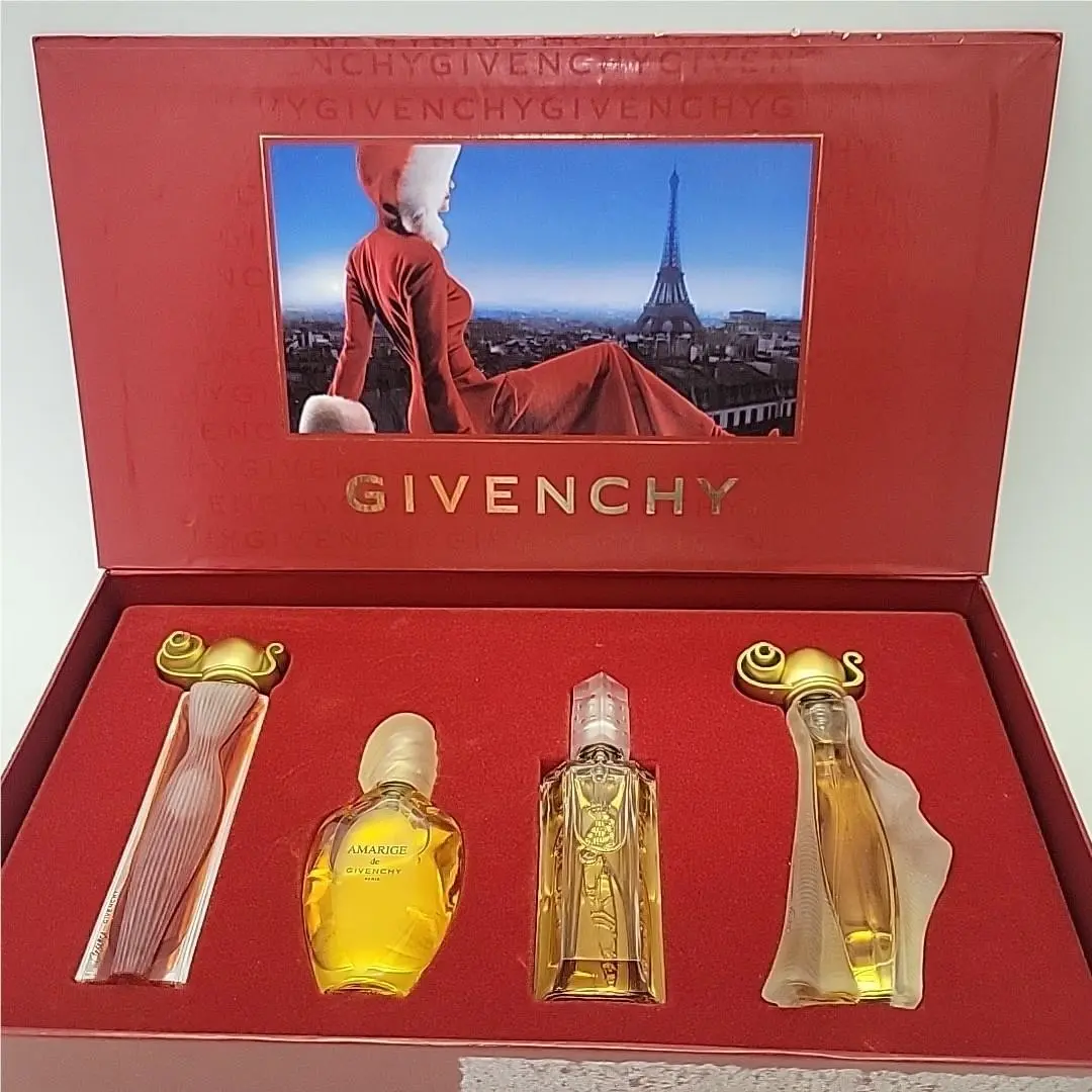 Vintage 4 Pc Gift Set Givenchy Eau de Toilette Spray Parfum Amarige Organza