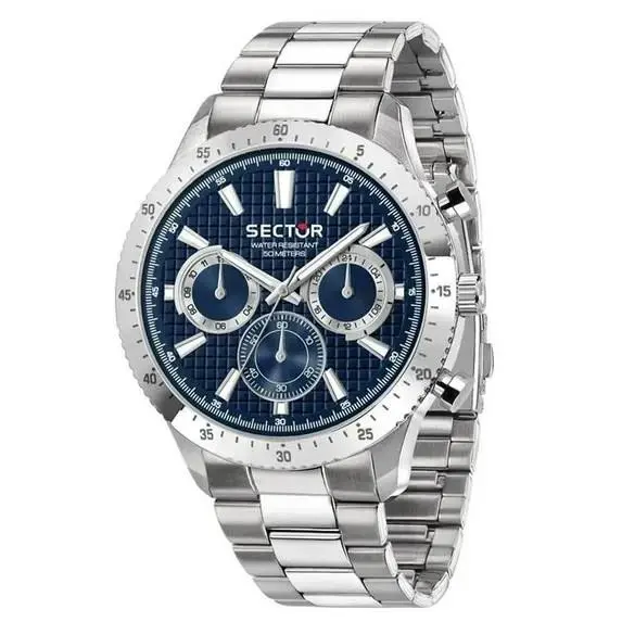 R3253578022- 270 Multifunction Stainless Steel Blue Dial Mens Watch by Sector