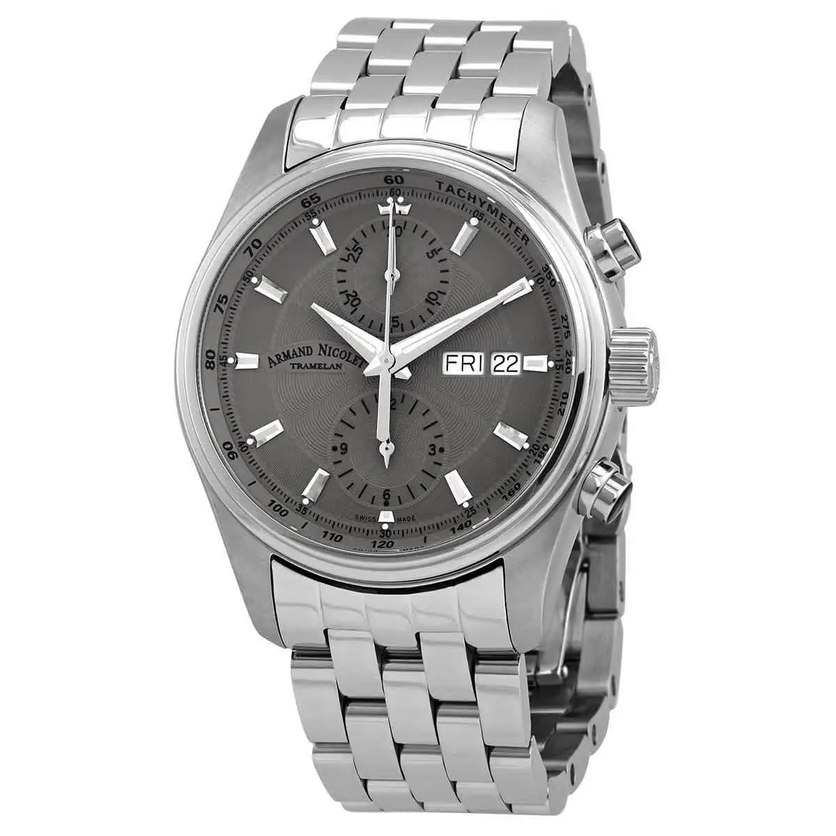 Armand Nicolet MH2 Chronograph Automatic Grey Dial Men`s Watch A647A-GR-MA2640A