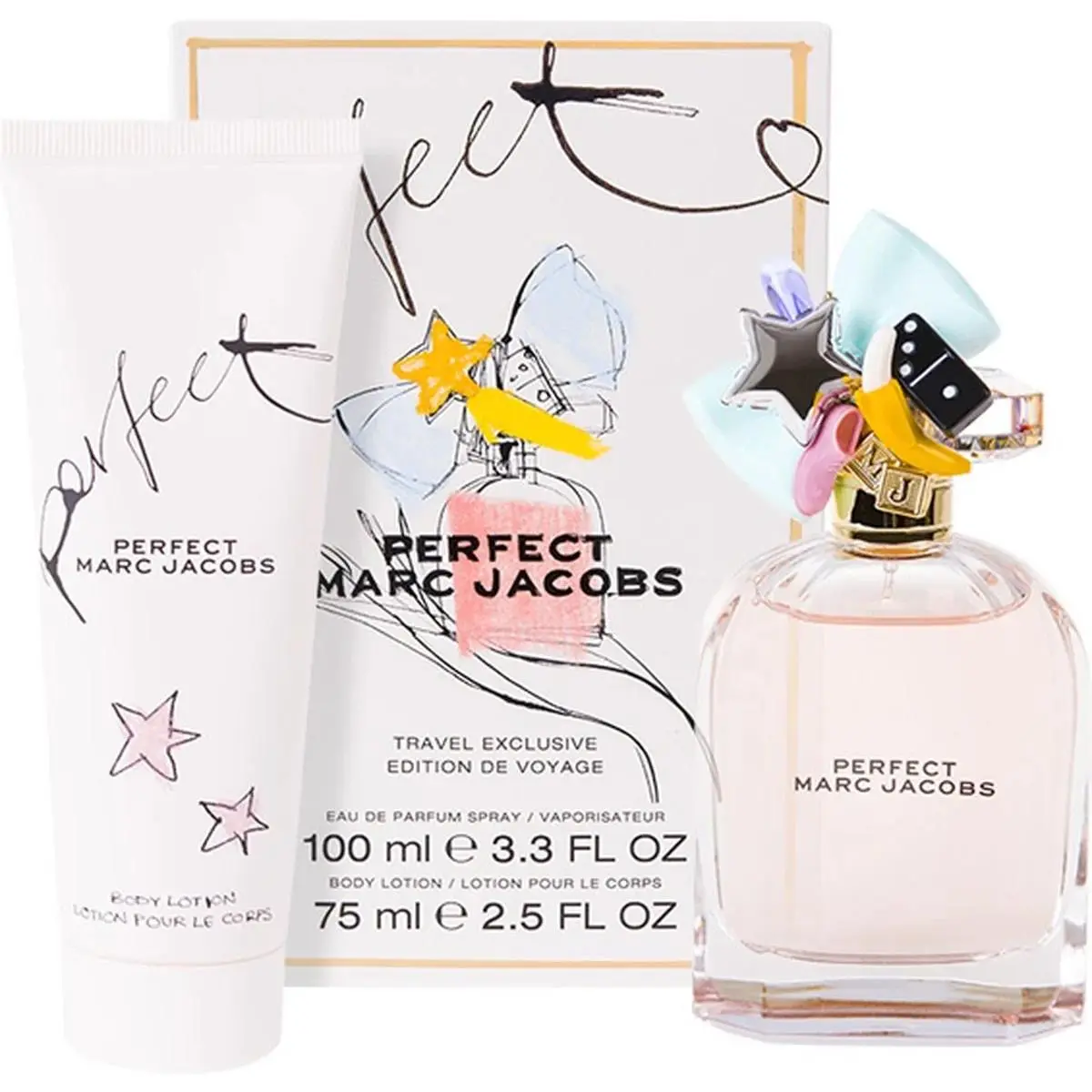 Marc Jacobs Perfect 2 PC Gift Set - 3.4 OZ Edp + 2.5 OZ Body Lotion For Women
