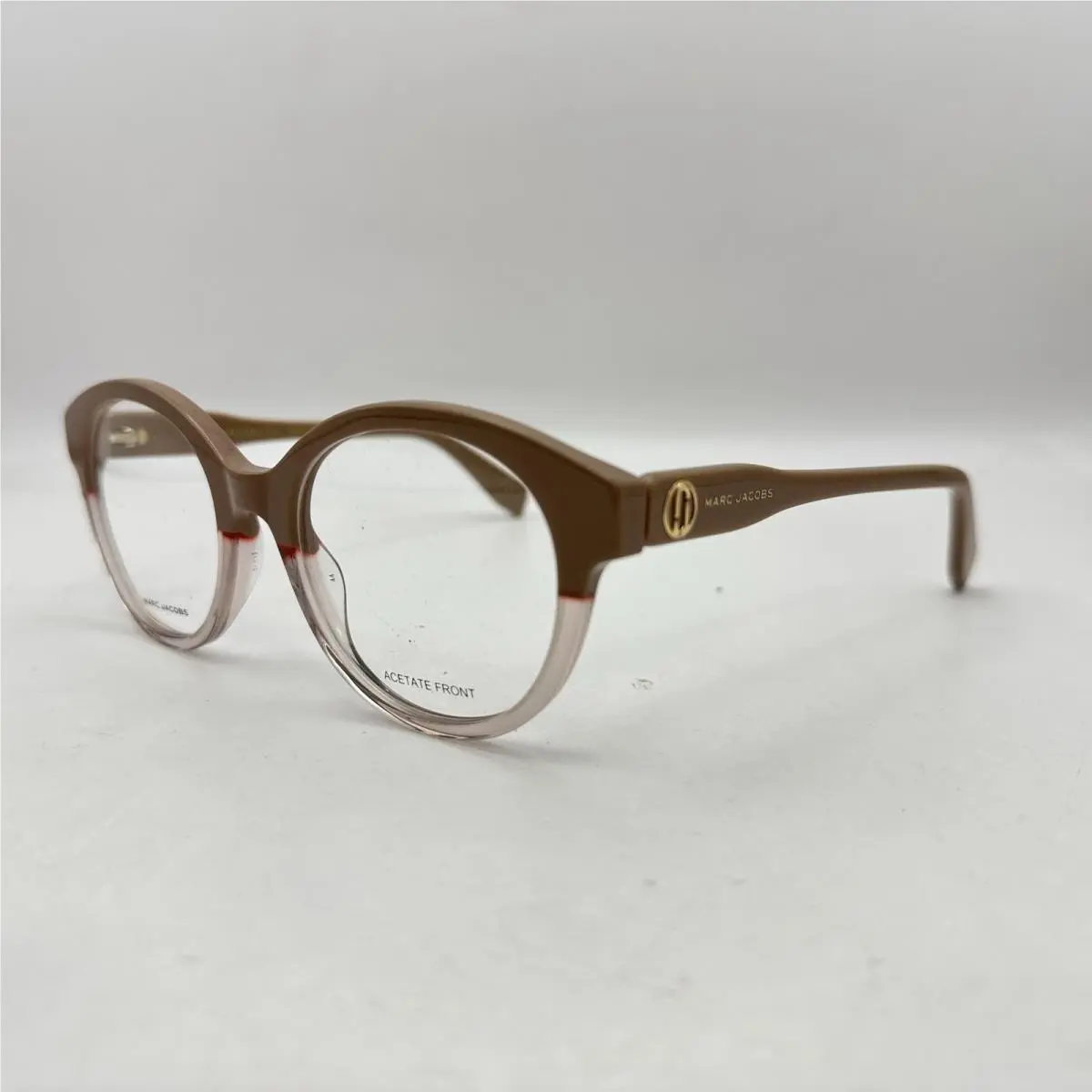 Marc Jacobs Womens Round Full Rim Eyeglasses MARC817 Beige