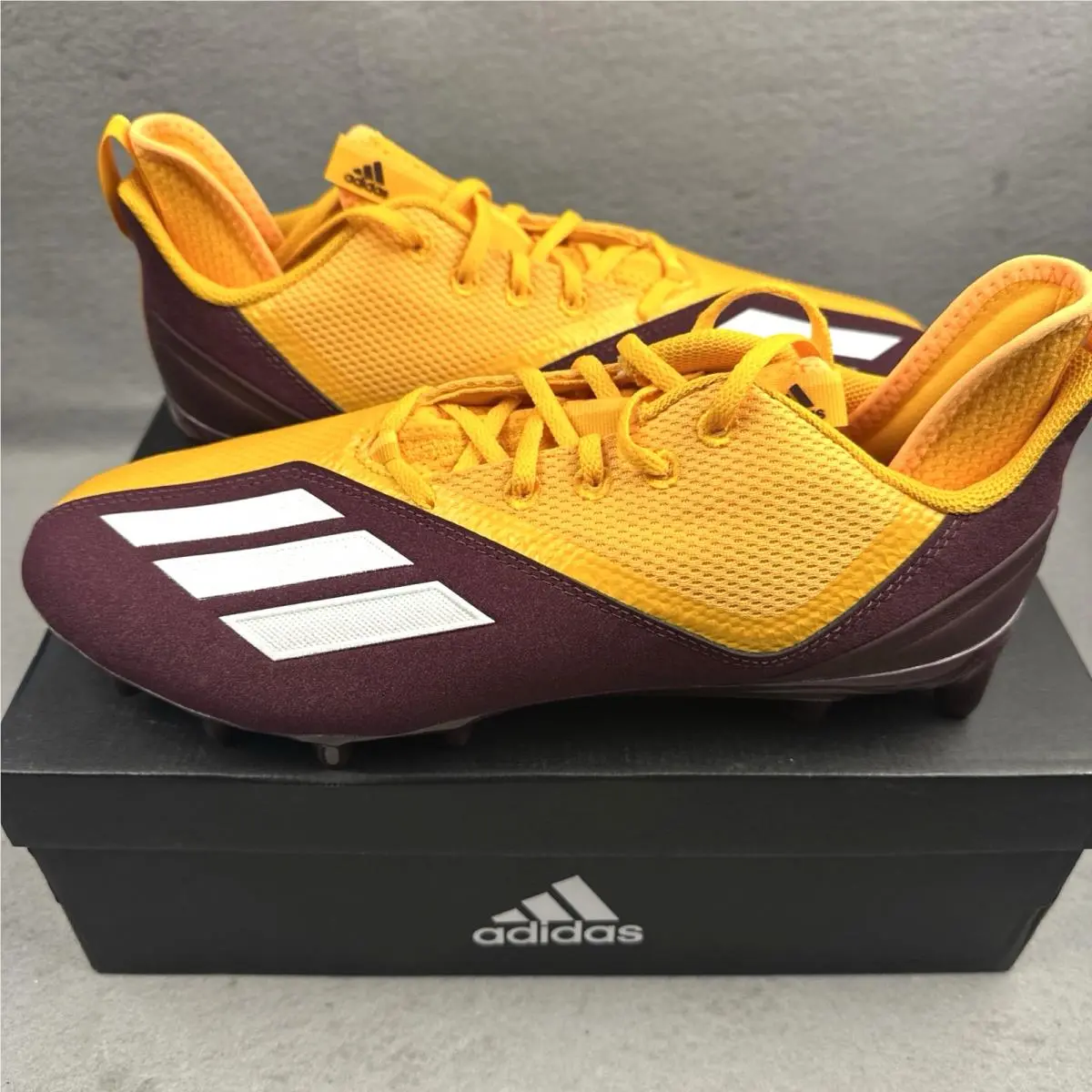 Adidas Adizero Scorch Football Cleats GW2938 Men`s Size 13.5 Red Yellow